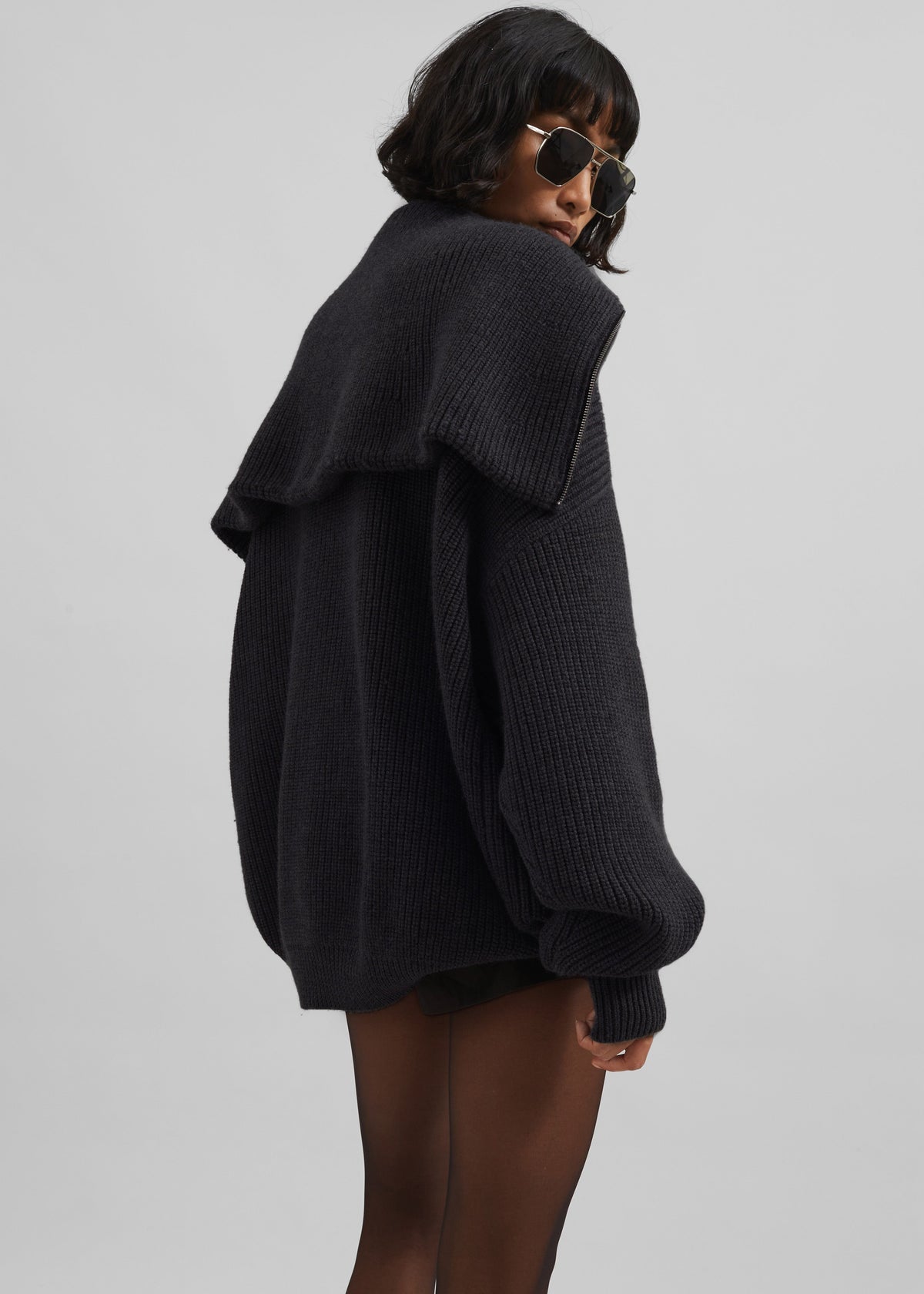 Hazel Oversized Wool Jumper - Dark Grey β view 9 of 17
