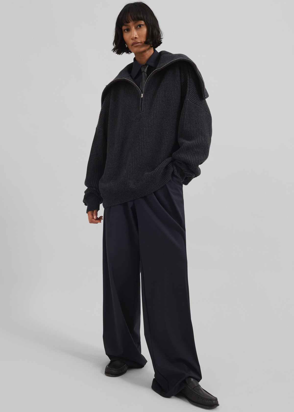 Hazel Oversized Wool Jumper - Dark Grey β view 12 of 17