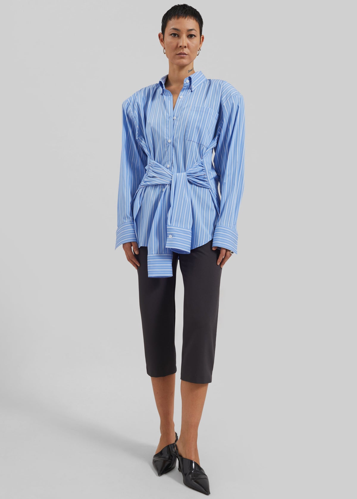 Heaton Double-Sleeve Padded Shirt - Blue/White Stripe β view 6 of 10