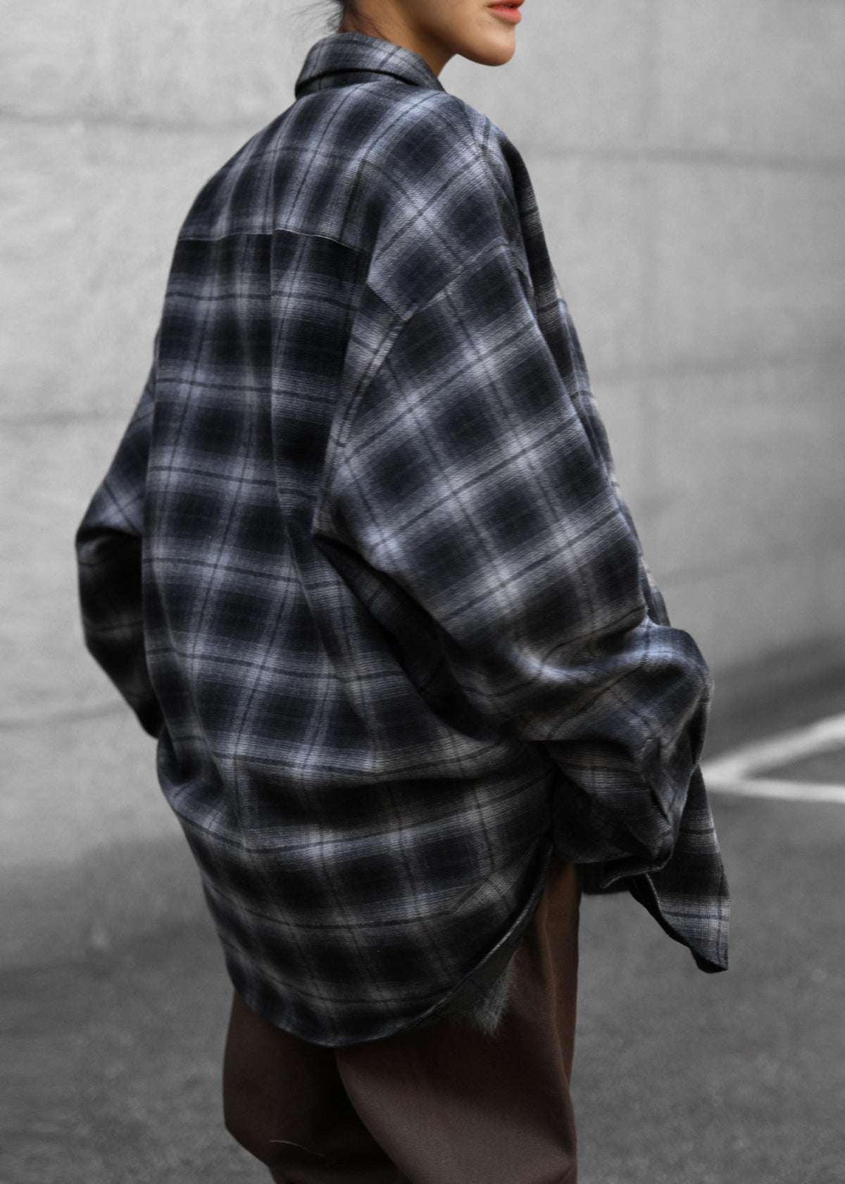 Helka Flannel Quilted Shirt - Charcoal β view 12 of 13