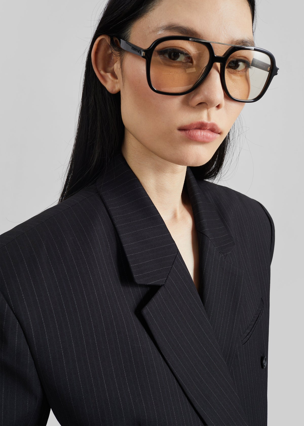 Helmond Double-Breasted Blazer - Black Multi Stripe β view 3 of 8