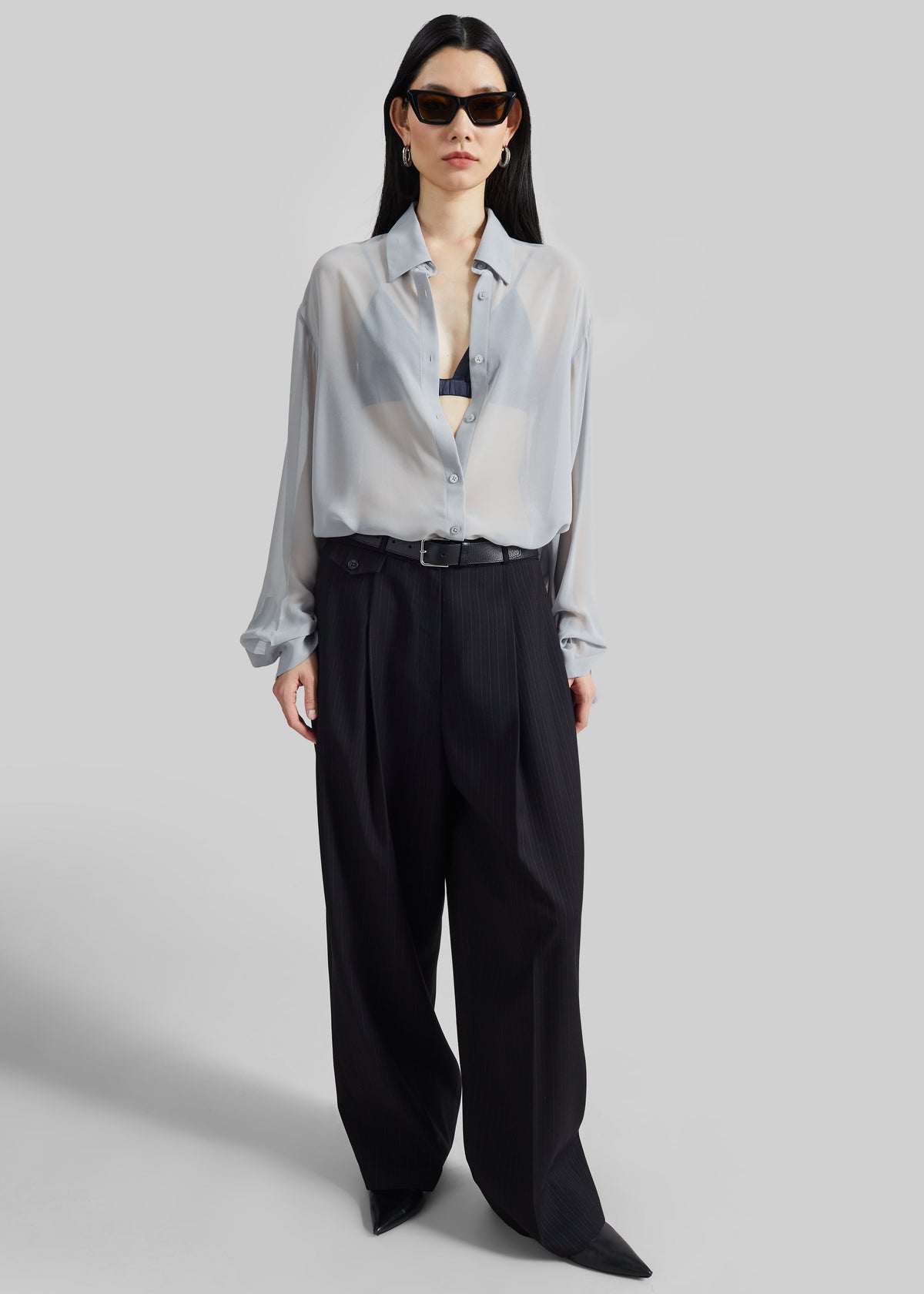 Helmond Pleated Trousers - Black Multi Stripe β view 7 of 9