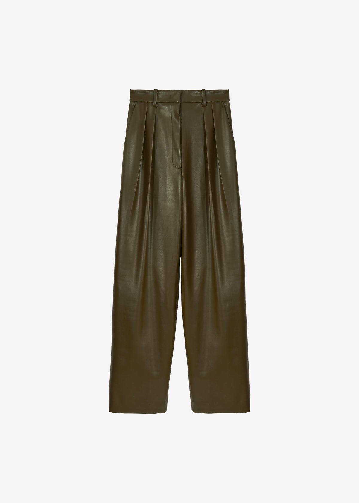 Helsinki Faux Leather Pants - Olive β view 9 of 9