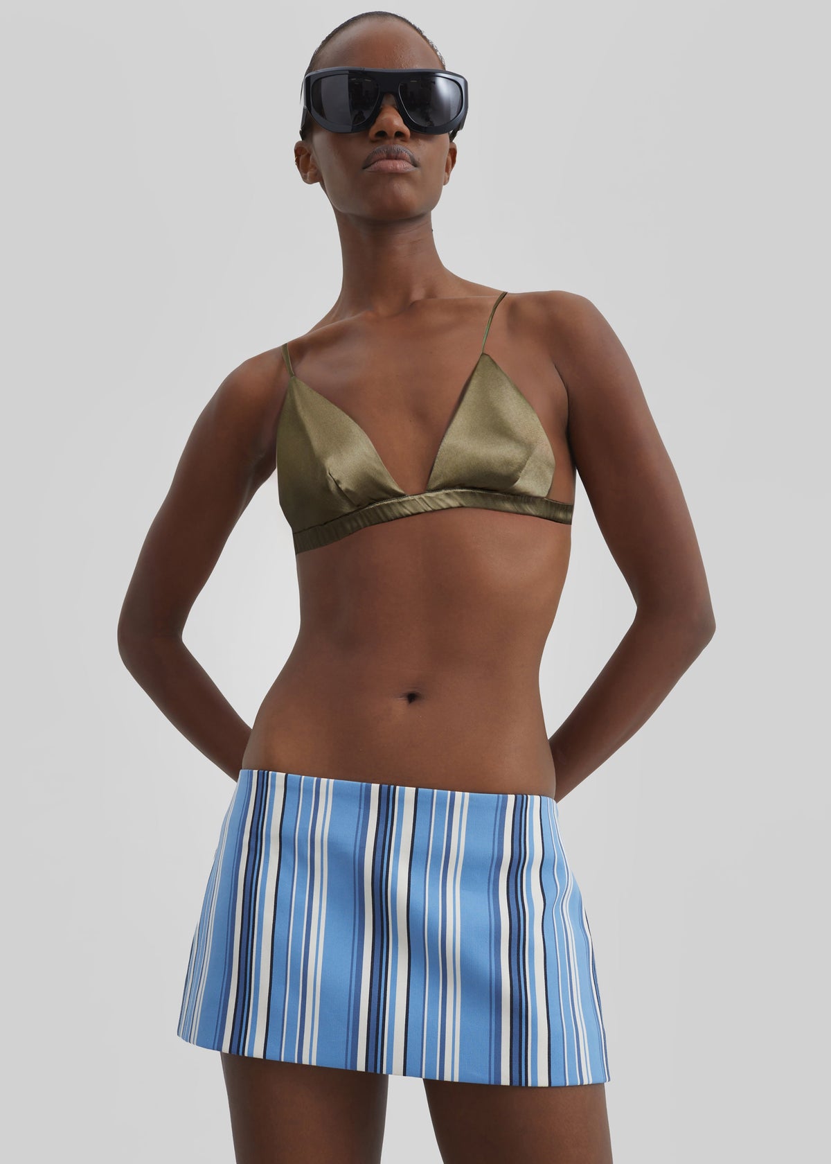 Hera Mini Skirt - Blue Multi Stripe – view 4 of 10