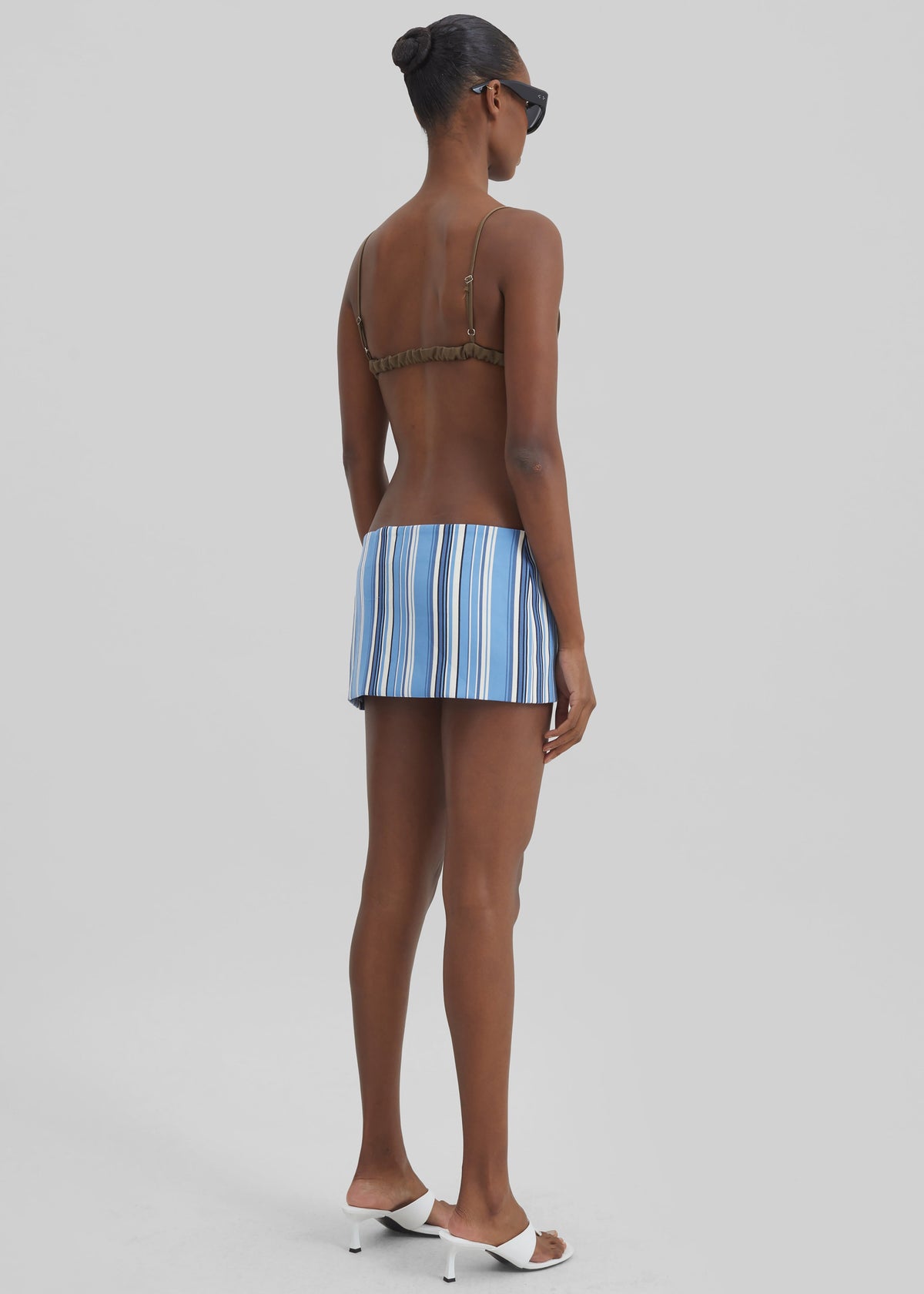 Hera Mini Skirt - Blue Multi Stripe – view 9 of 10