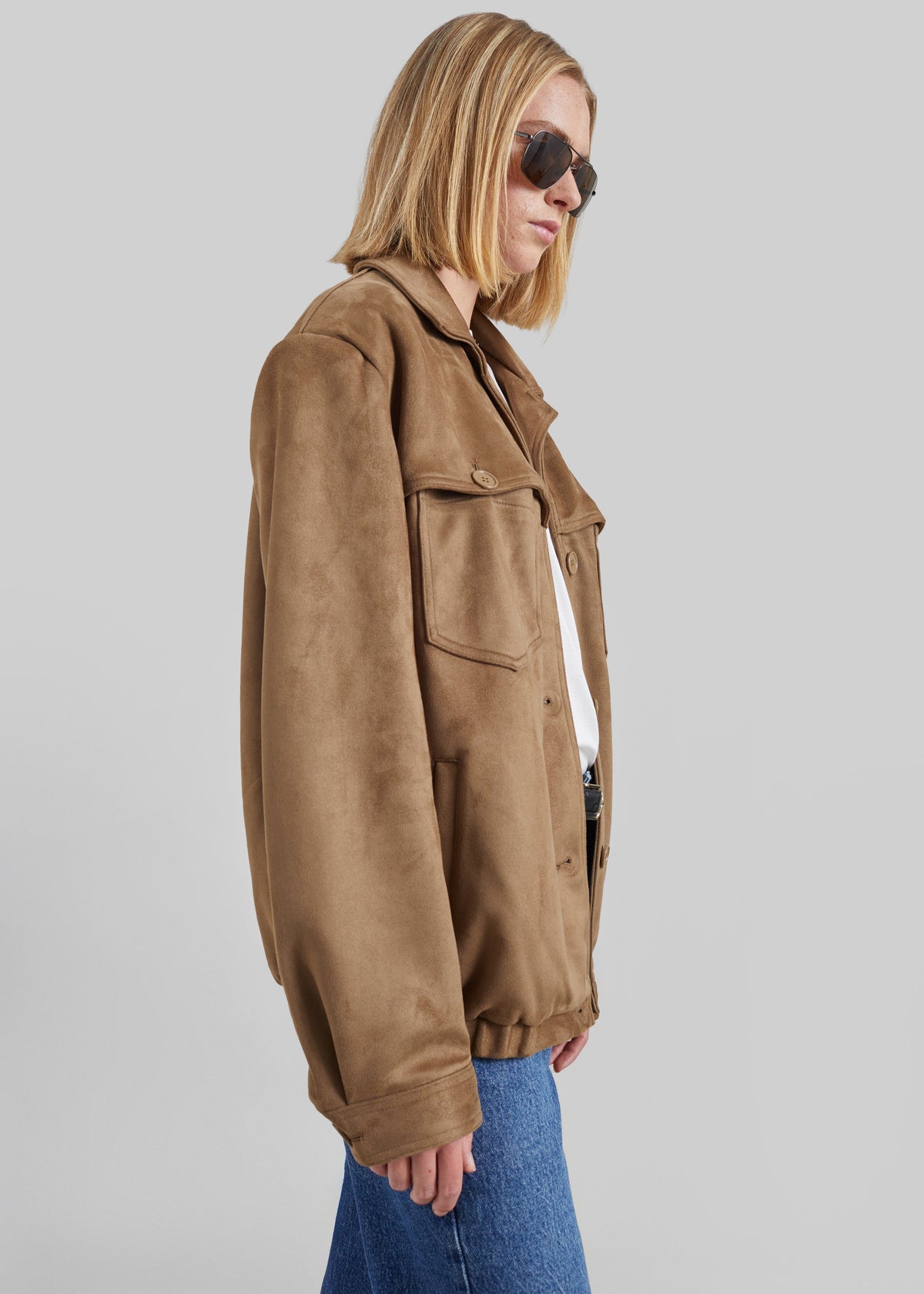 Hester Faux Suede Jacket - Camel β view 5 of 11