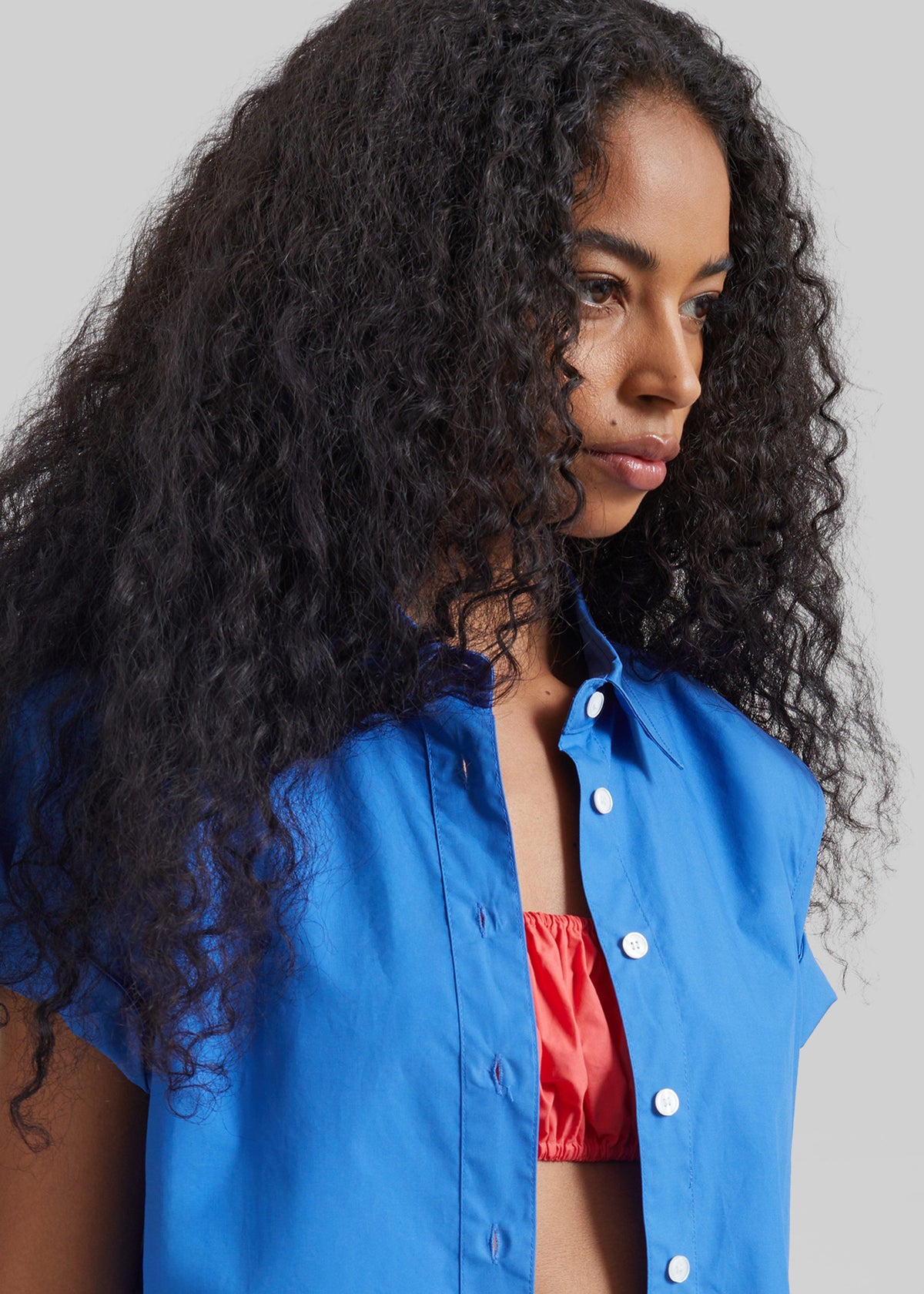 Hiva Cropped Shirt - Cobalt β view 4 of 8