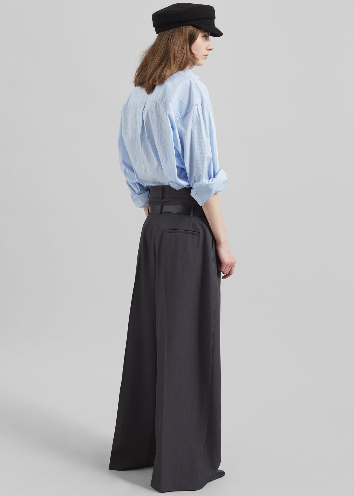 Hobart Double Belt Loop Trousers - Dark Grey β view 7 of 8