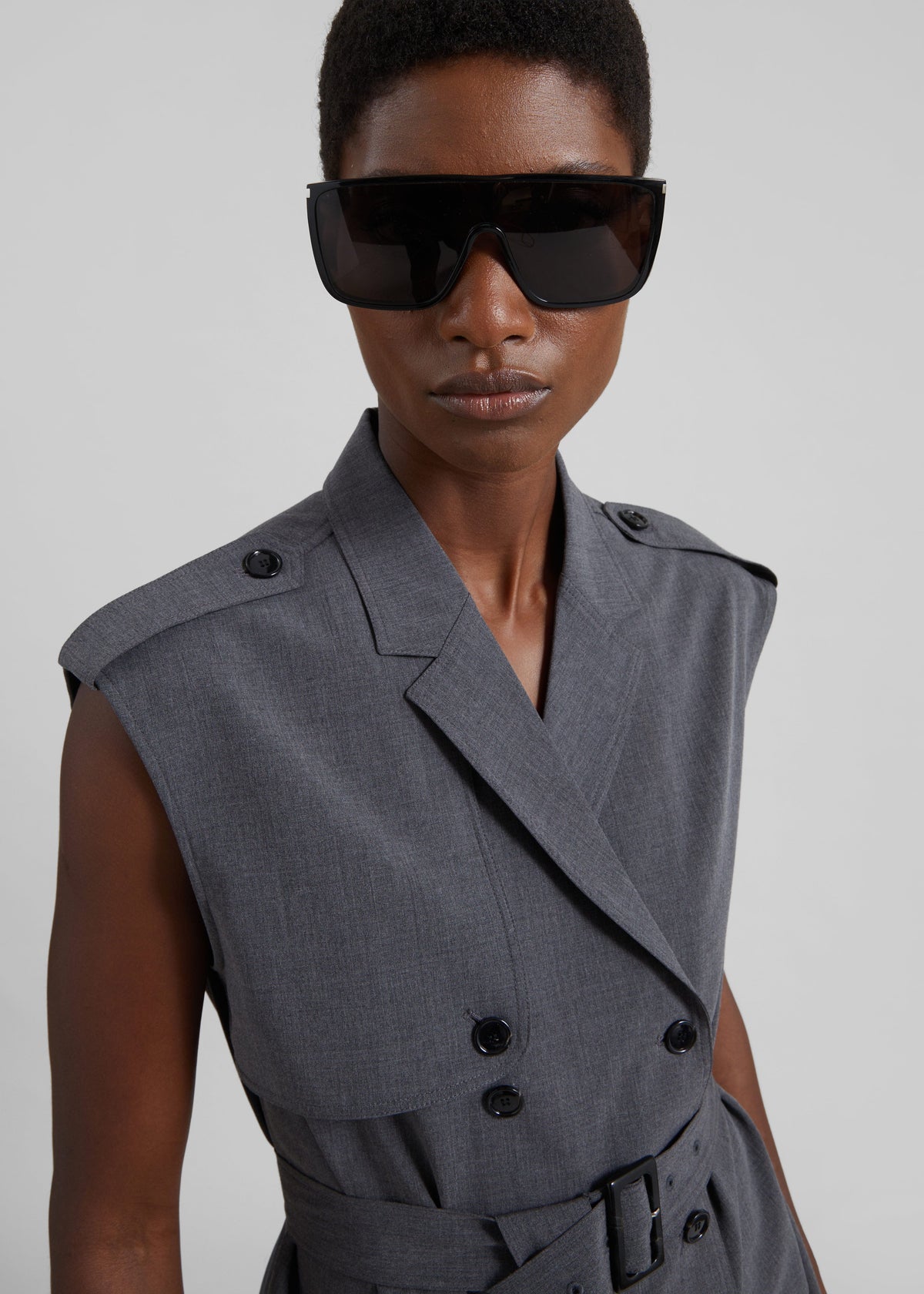 Holborn Double-Breasted Vest - Grey Melange β view 4 of 9