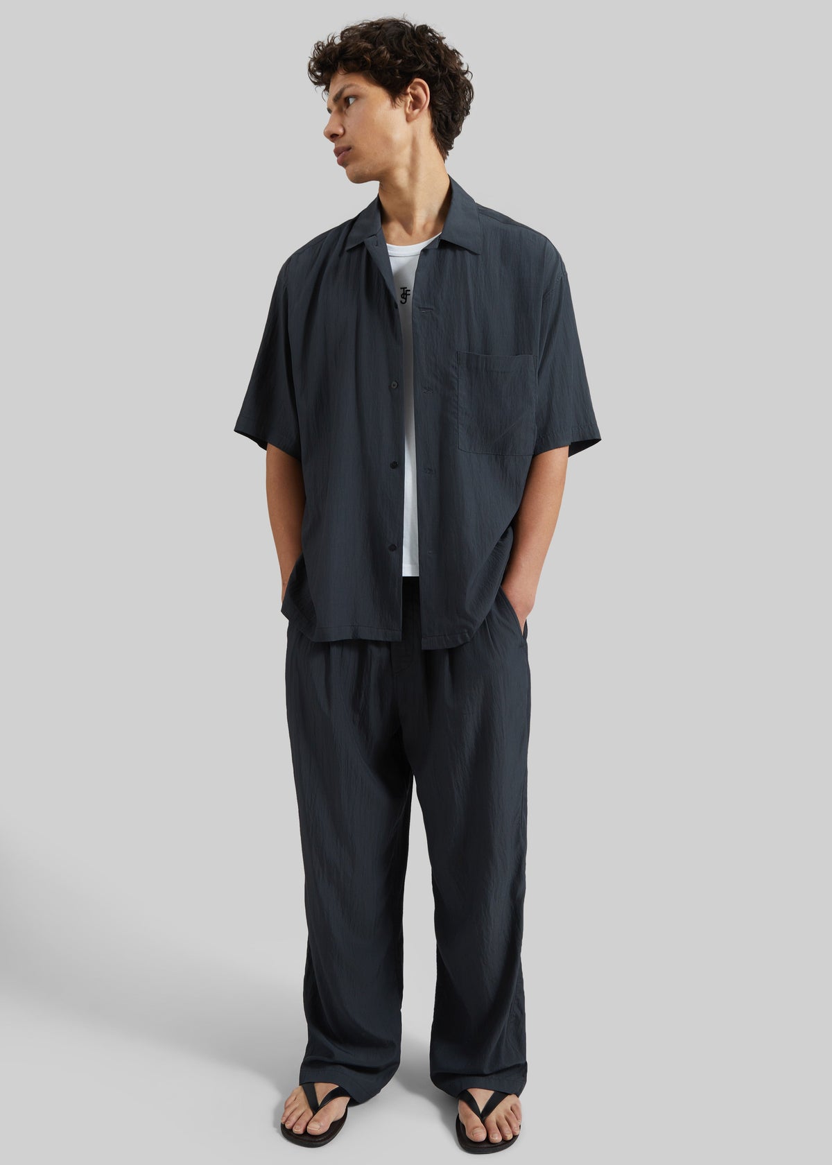 Holmen Short Sleeve Shirt - Charcoal β view 3 of 6