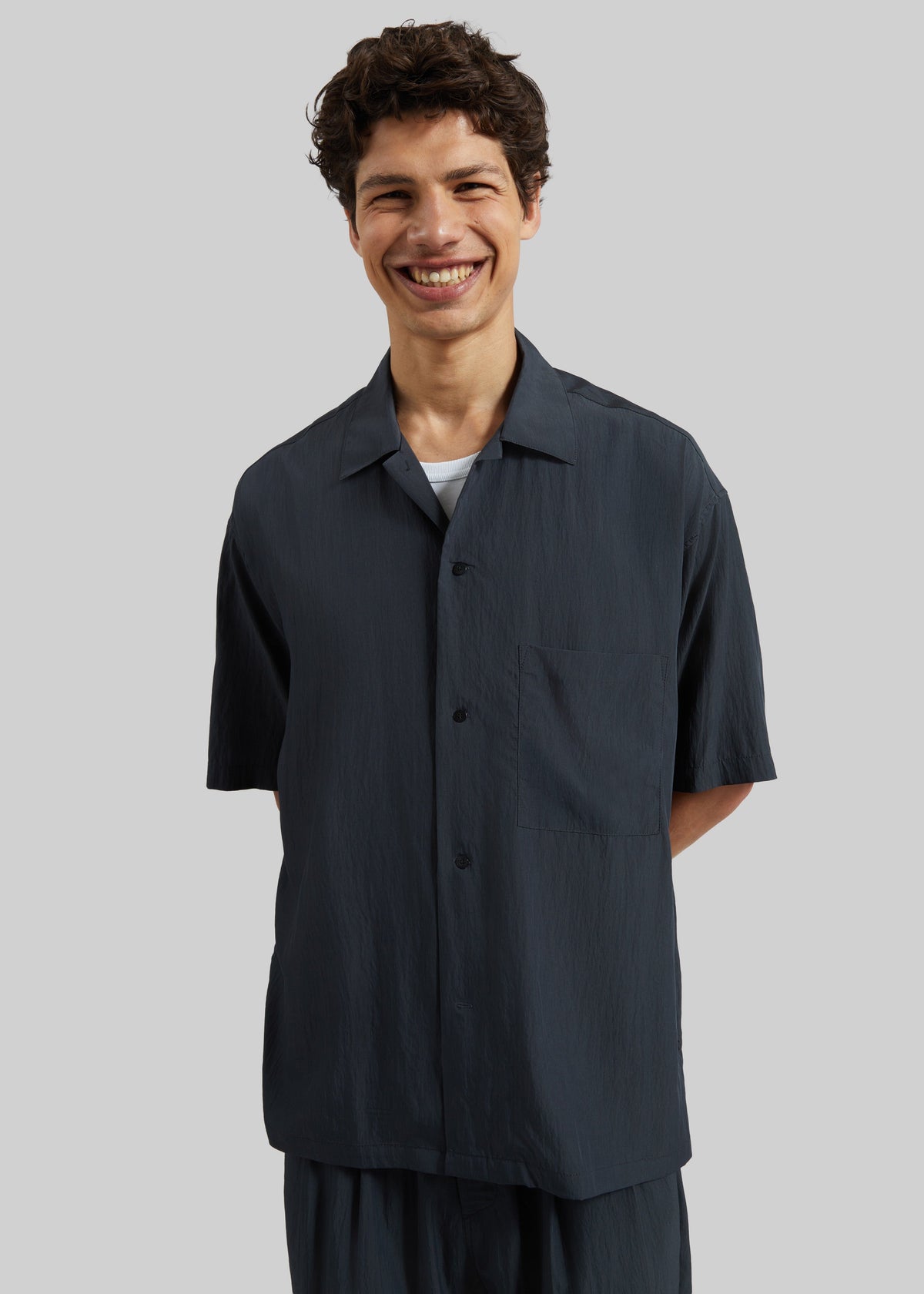 Holmen Short Sleeve Shirt - Charcoal β view 4 of 6