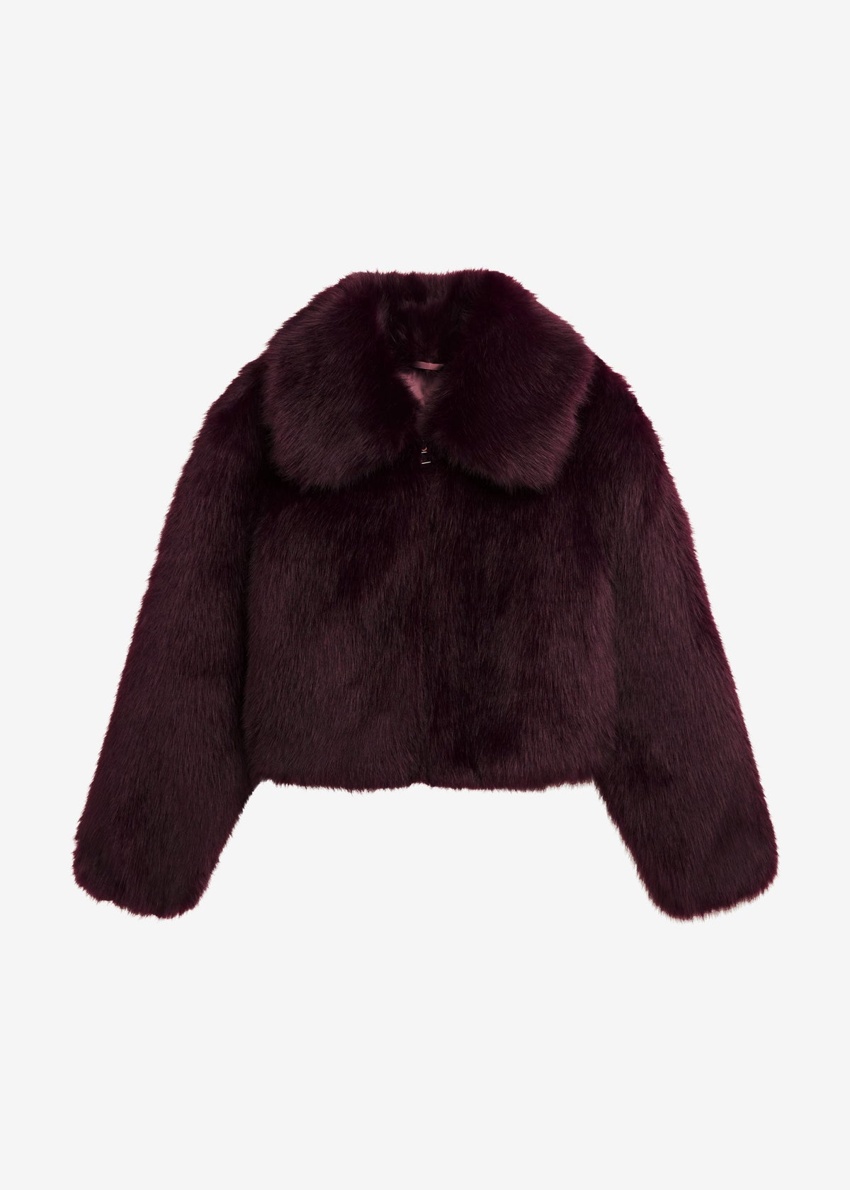 Hope Faux Fur Jacket - Dark Plum β view 9 of 9