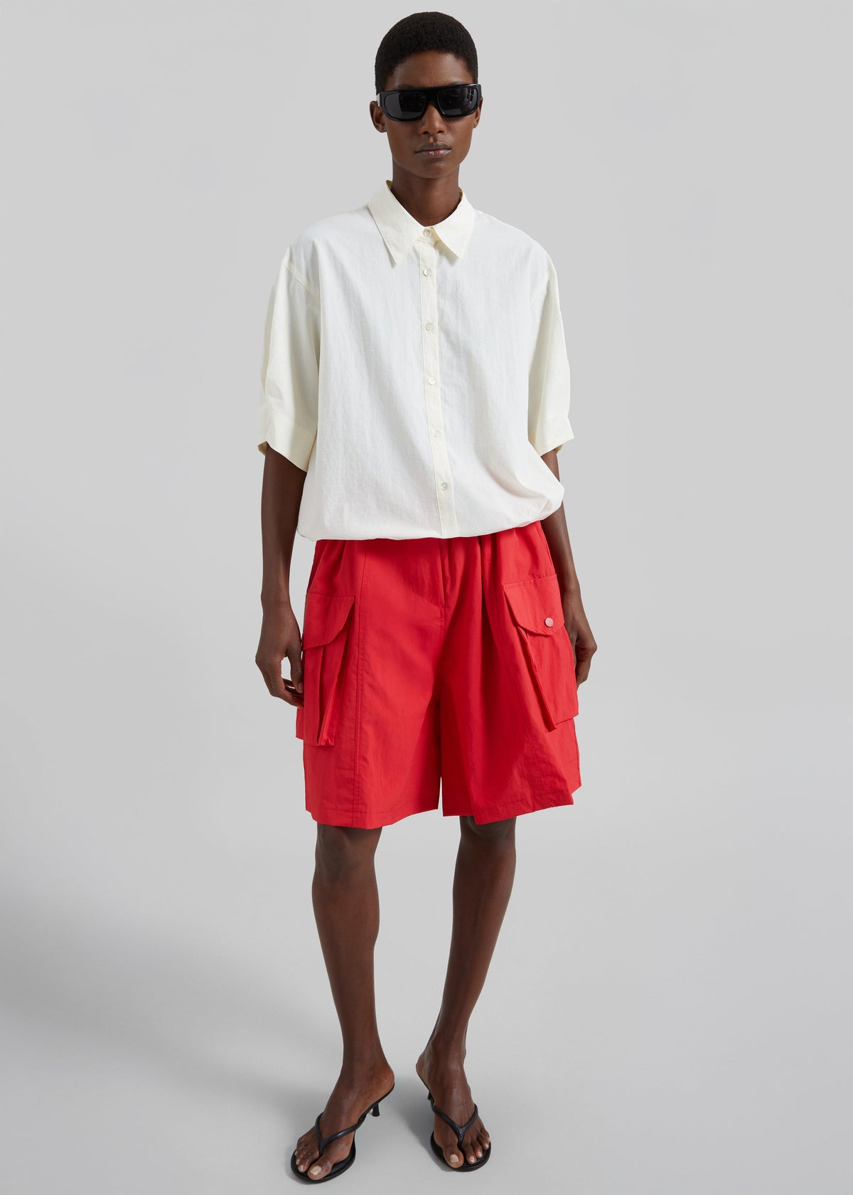 Igny Technical Cargo Bermuda Shorts - Red β view 3 of 6
