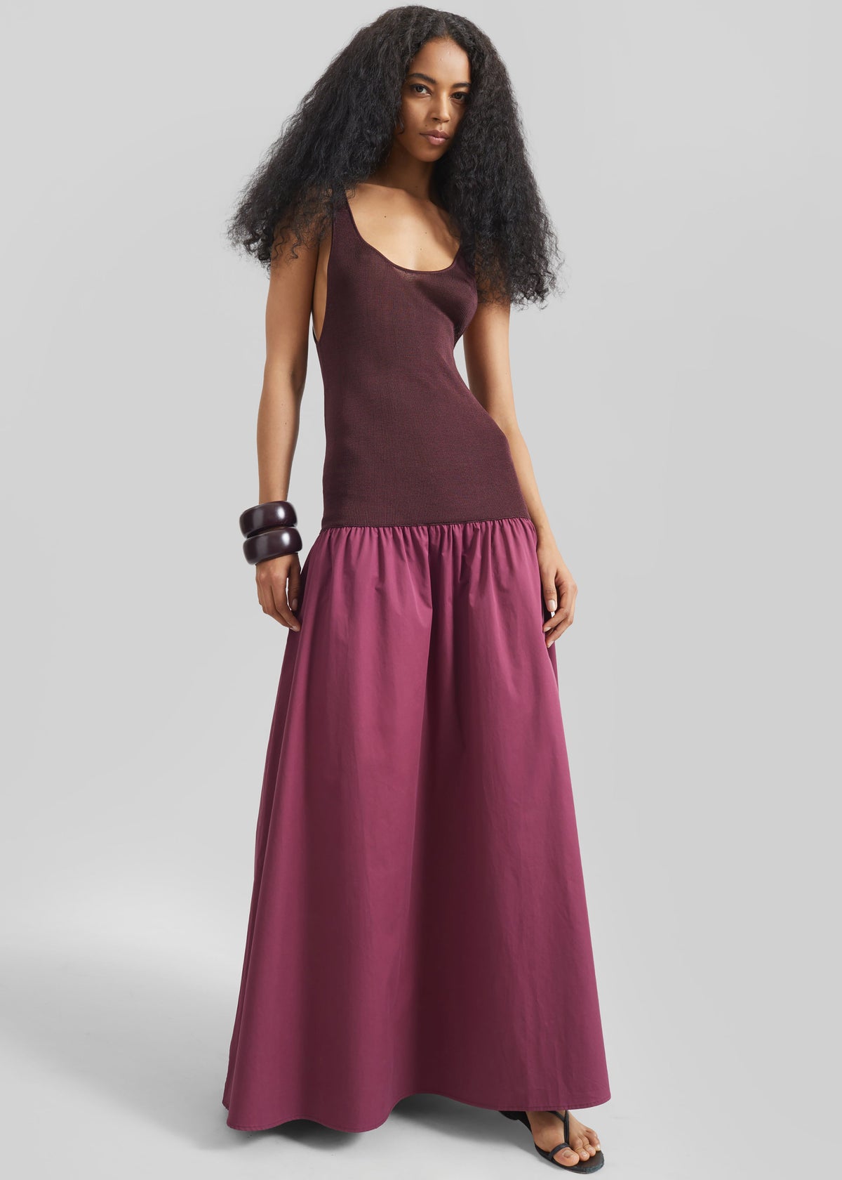 Iliya Drop Waist Maxi Dress - Burgundy β view 1 of 7