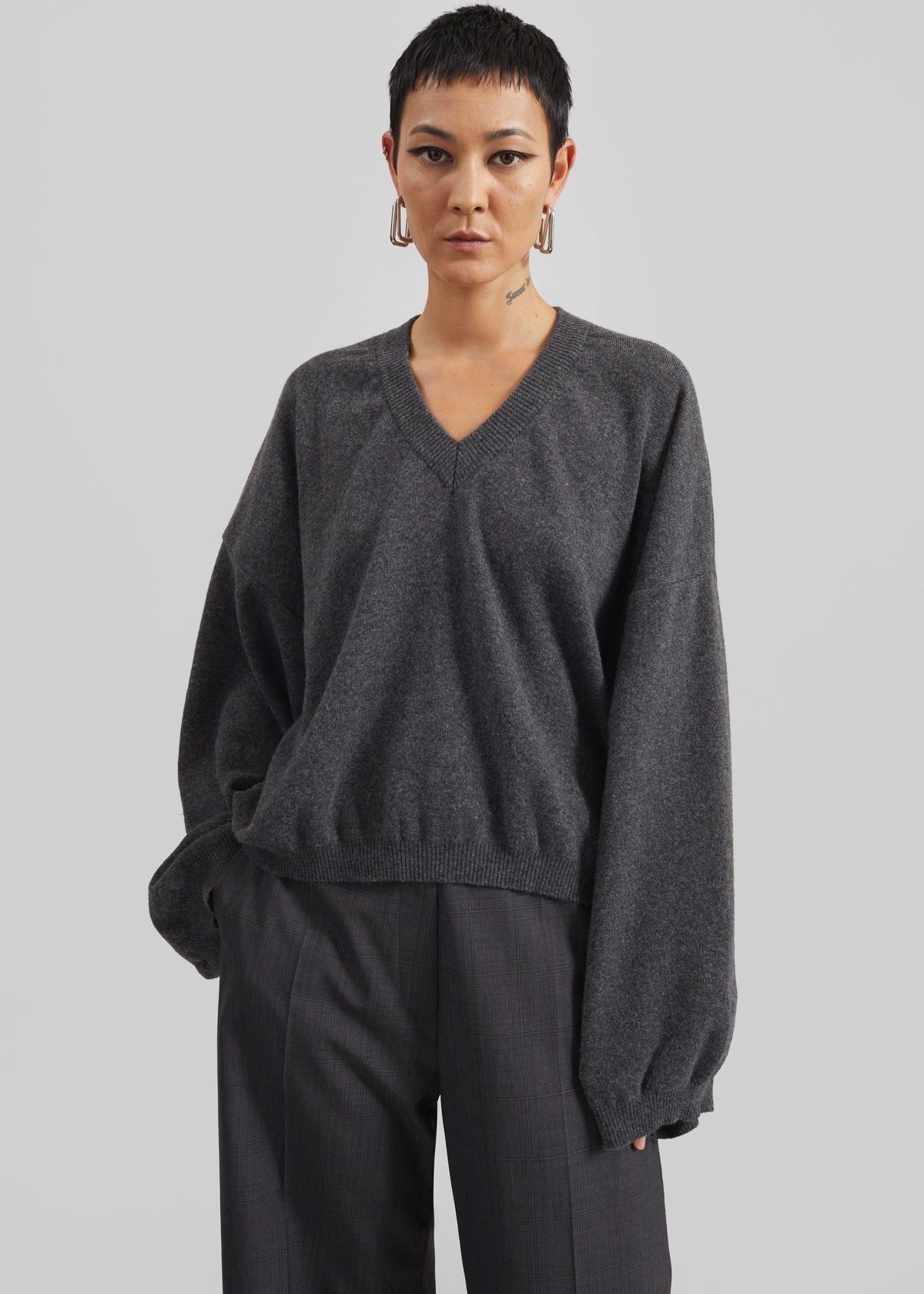 Ilston V-Neck Sweater - Grey β view 5 of 10