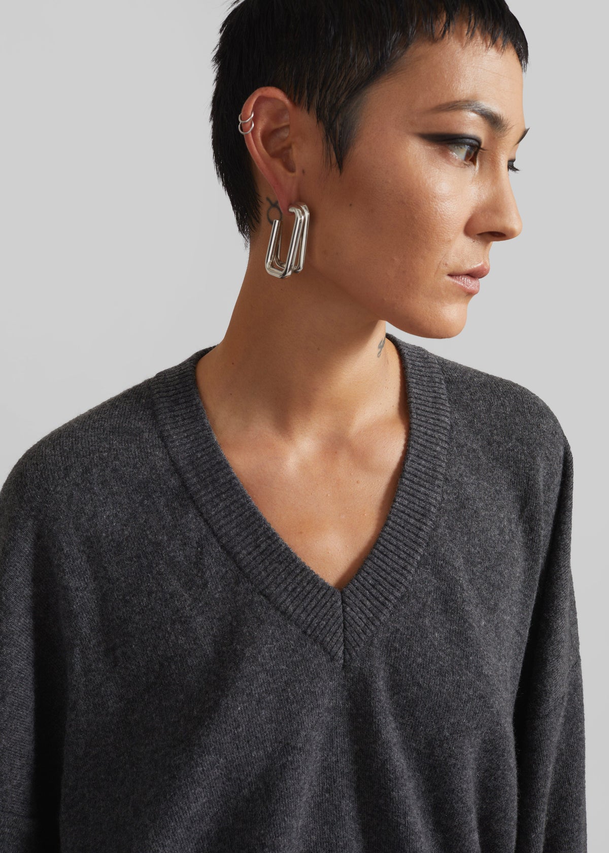 Ilston V-Neck Sweater - Grey β view 3 of 10