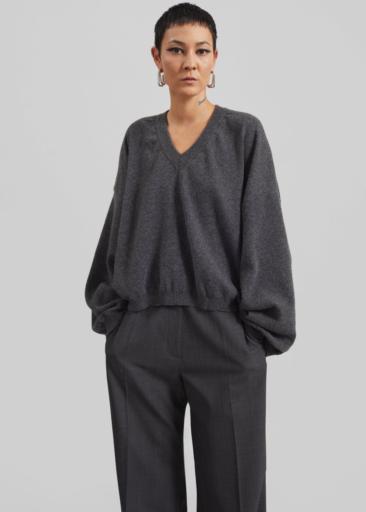 Ilston V-Neck Sweater - Grey β view 8 of 10