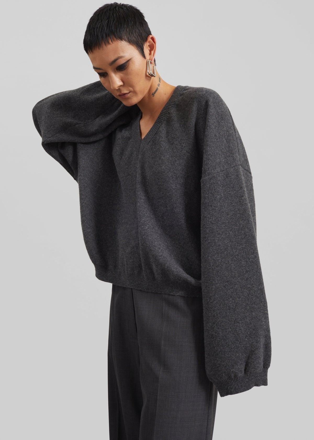 Ilston V-Neck Sweater - Grey β view 1 of 10