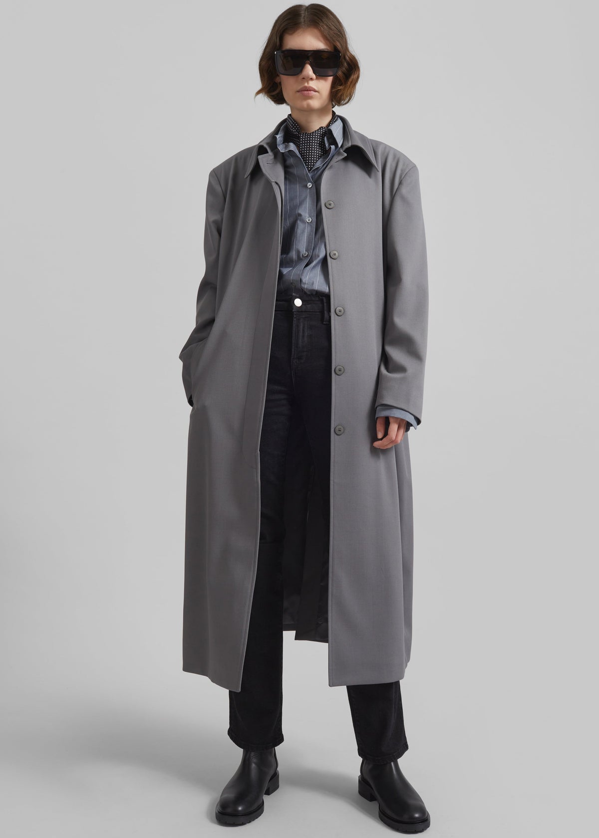 Indore Long Coat - Grey β view 5 of 9