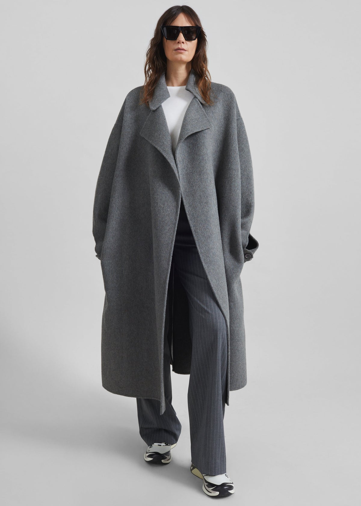 Issen Wool Trench Coat - Grey β view 3 of 7