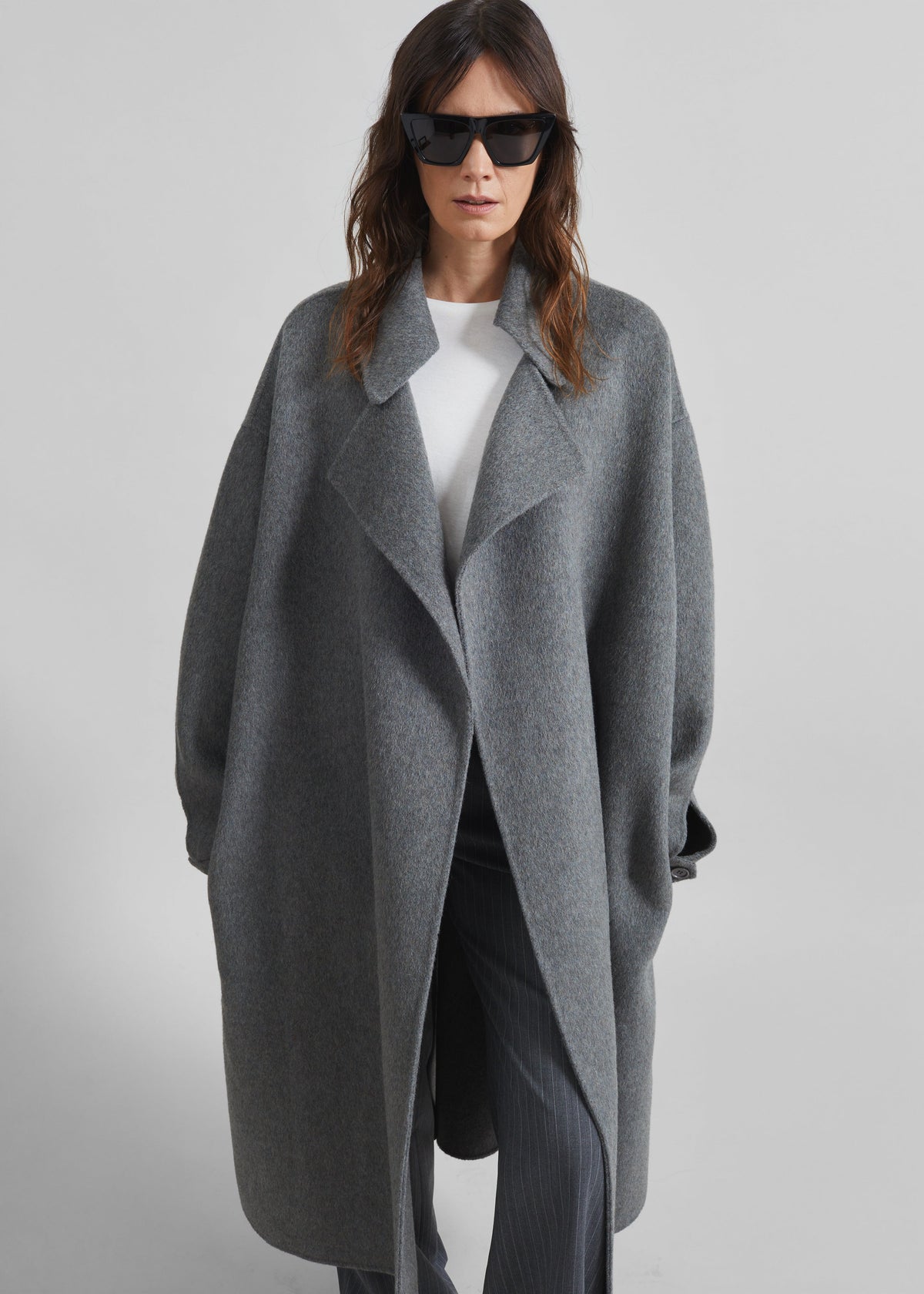 Issen Wool Trench Coat - Grey β view 4 of 7