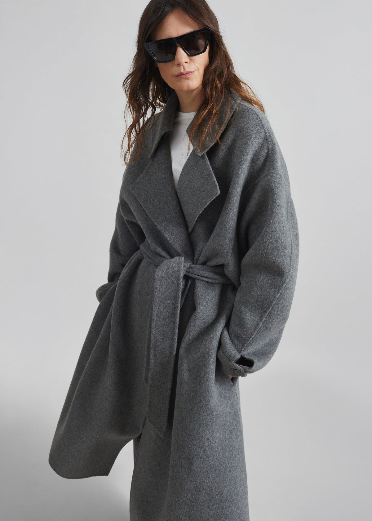 Issen Wool Trench Coat - Grey β view 2 of 7