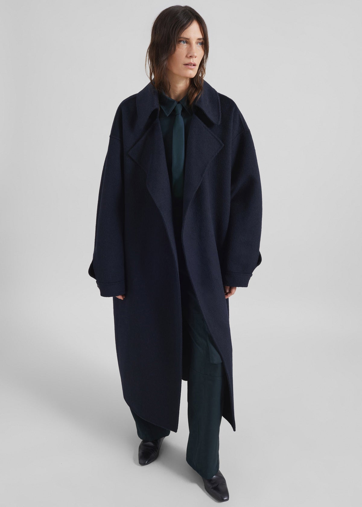 Issen Wool Trench Coat - Dark Navy β view 1 of 1