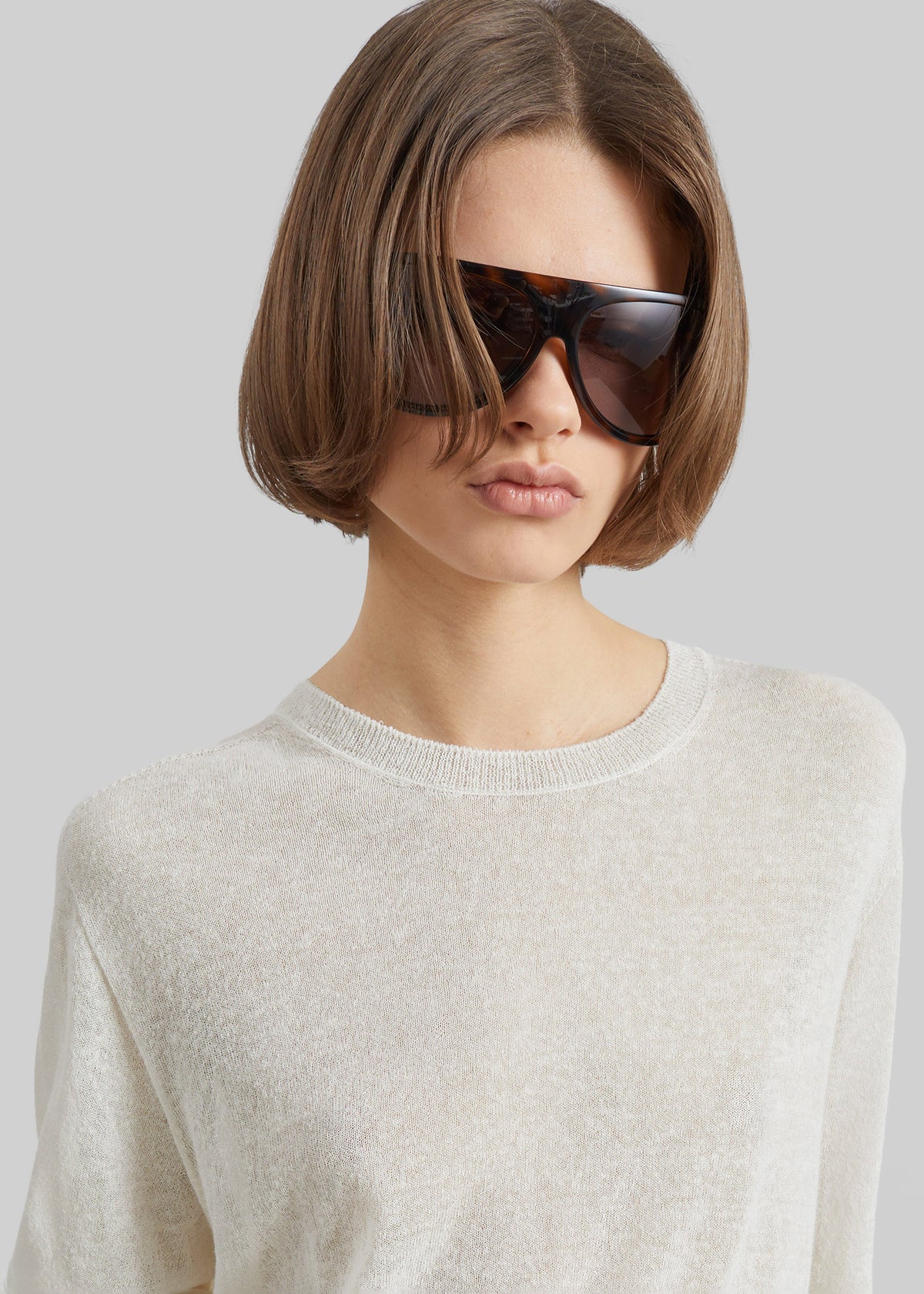 Ivrea Sheer Knit Top - Ivory β view 3 of 13