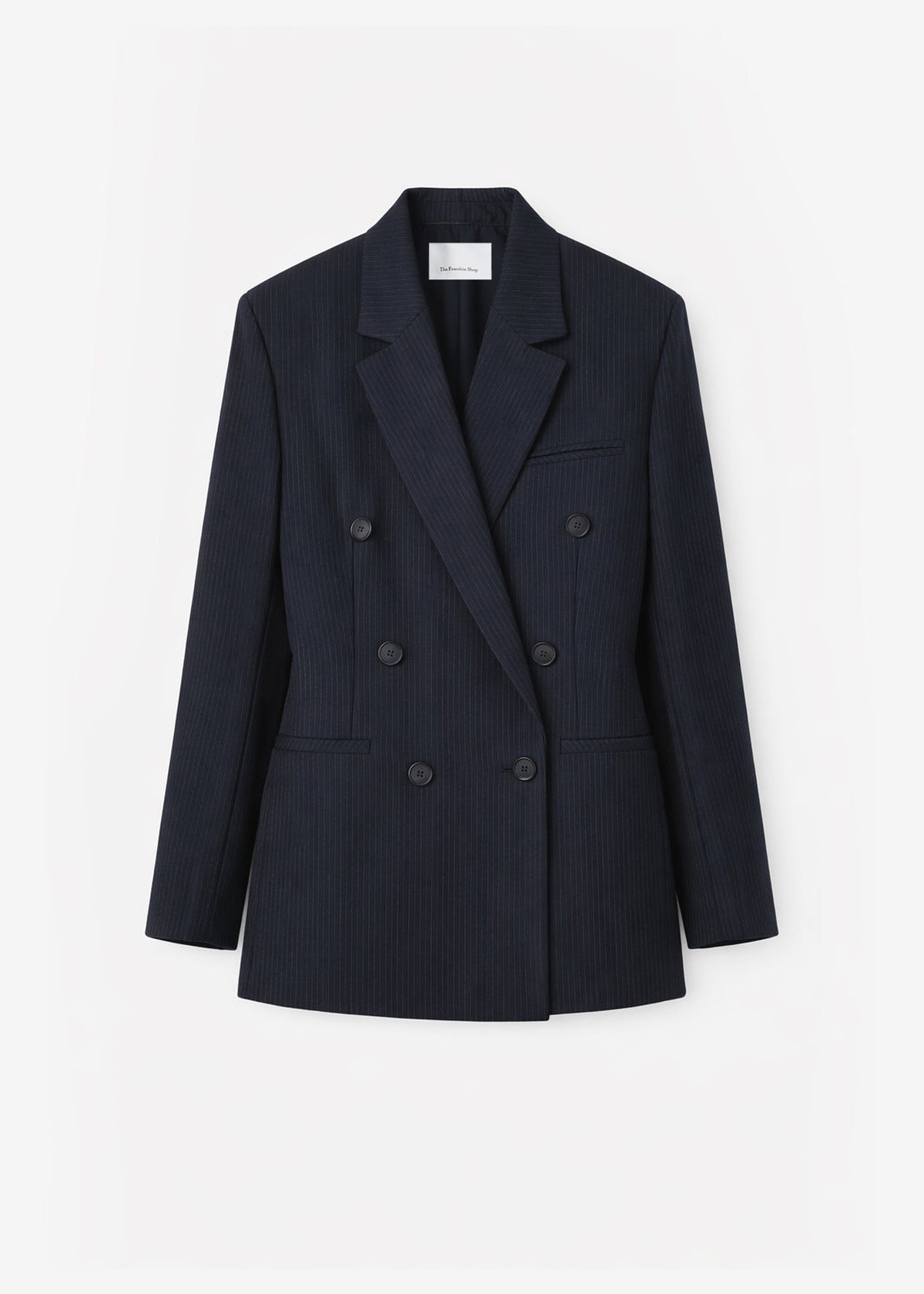 Jade Double-Breasted Blazer - Black/White Pinstripe β view 10 of 10