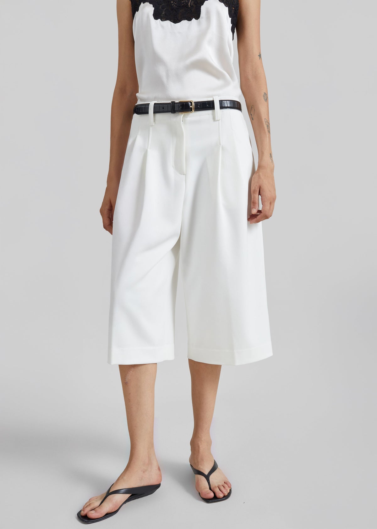 Jag Pleated Bermuda Shorts - White β view 1 of 8