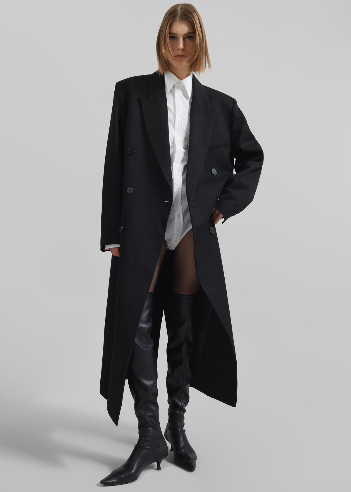 Jane Long Coat - Black β view 4 of 7