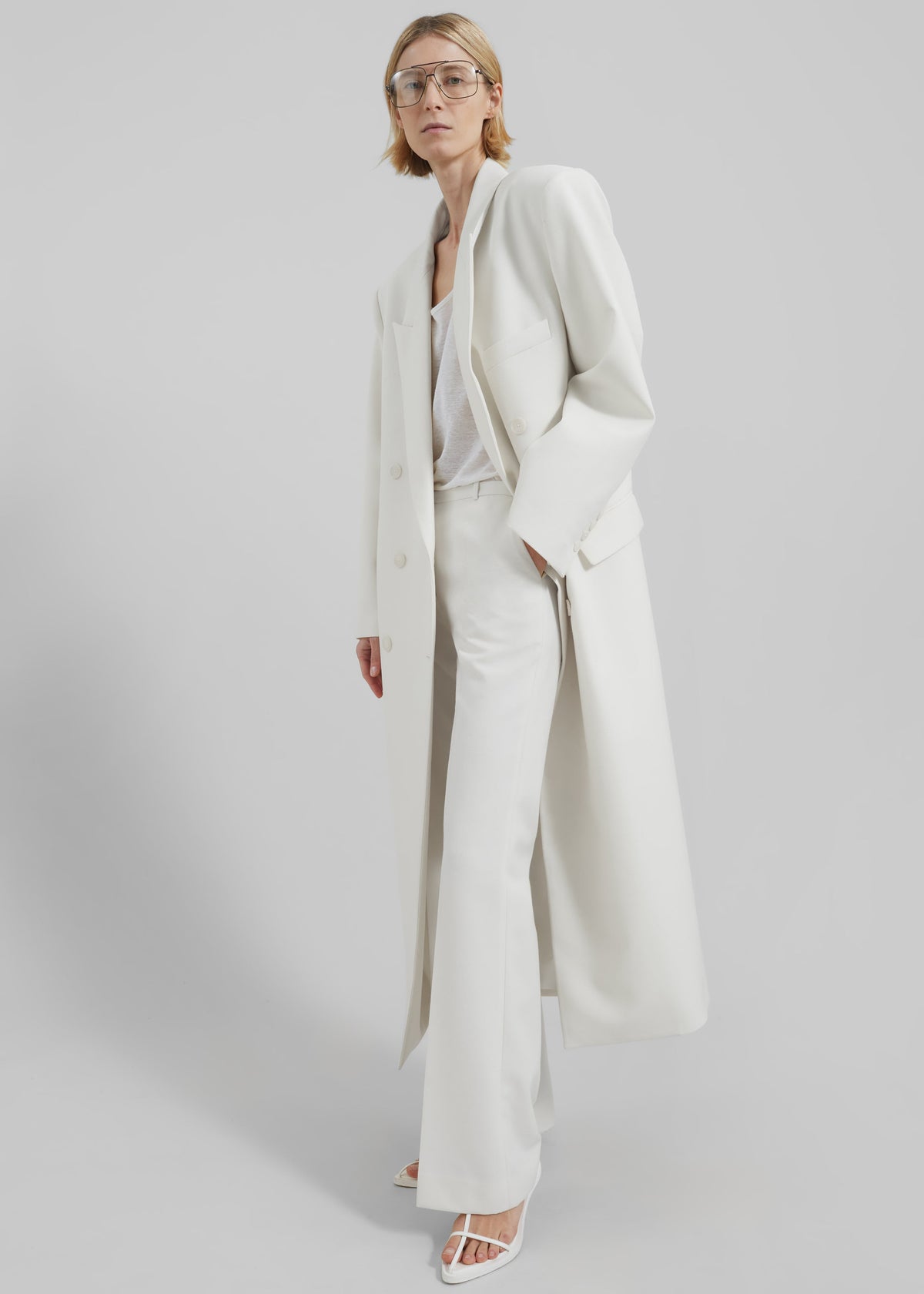 Jane Long Coat - White β view 6 of 10