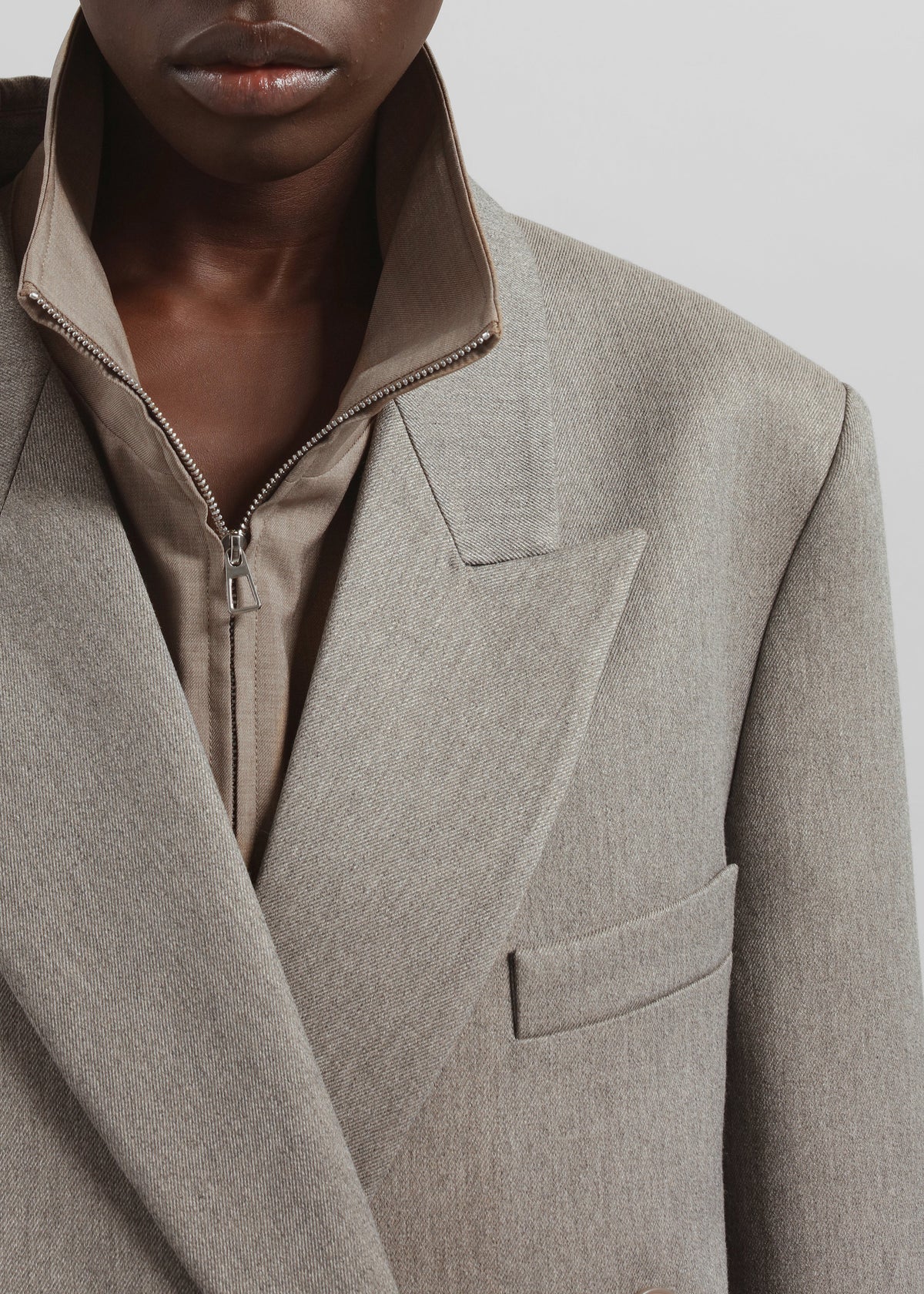 Jane Long Coat - Taupe Melange β view 6 of 10