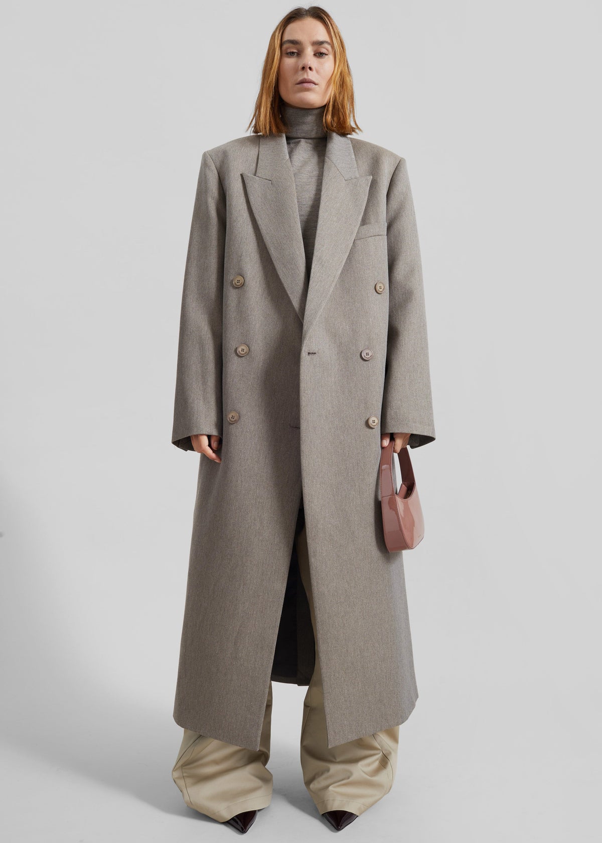 Jane Long Coat - Taupe Melange β view 1 of 10