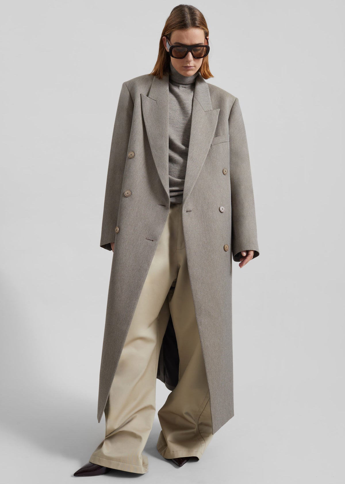 Jane Long Coat - Taupe Melange β view 7 of 10