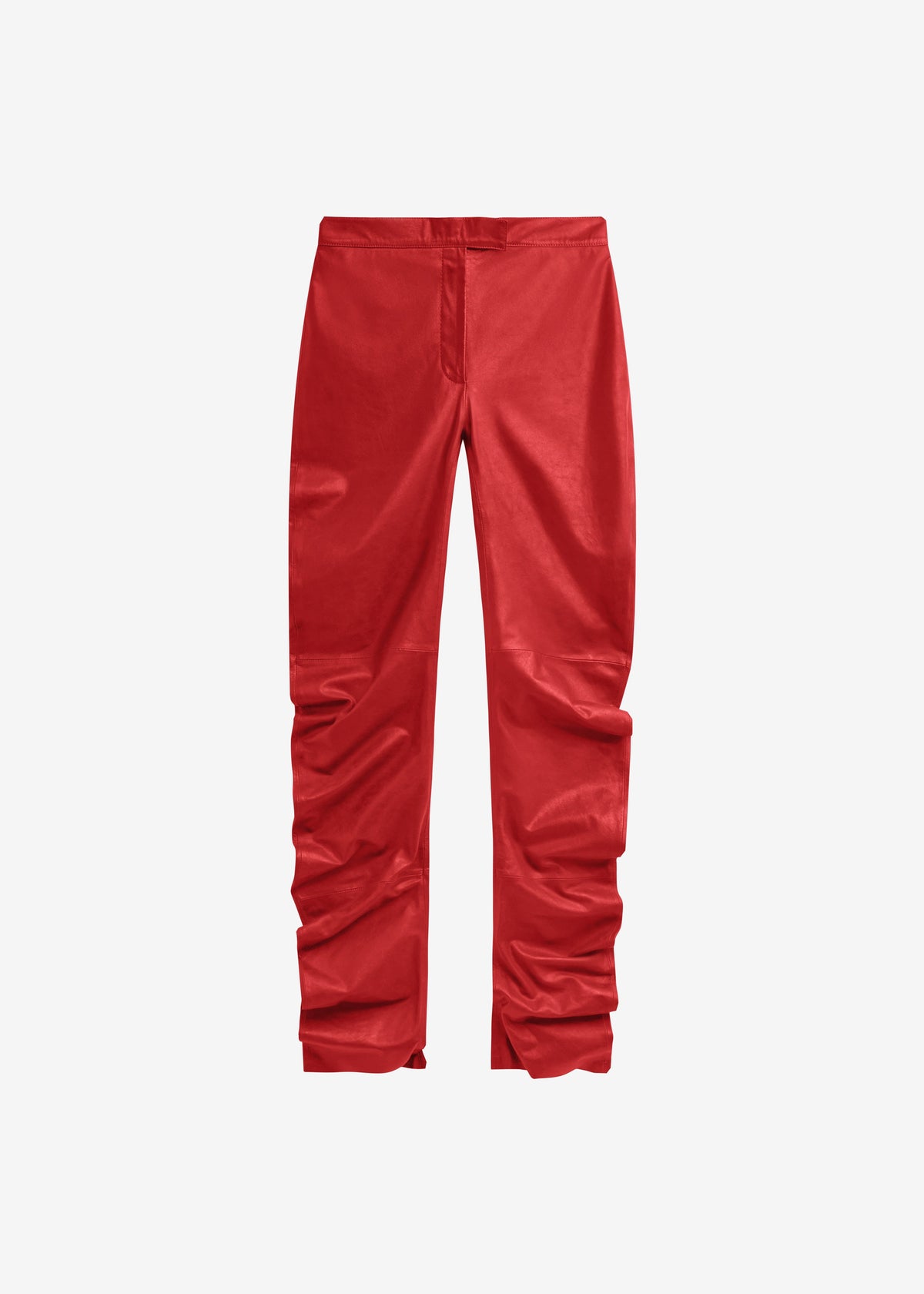 Jessa Leather Ruched Pants - Red β view 6 of 6