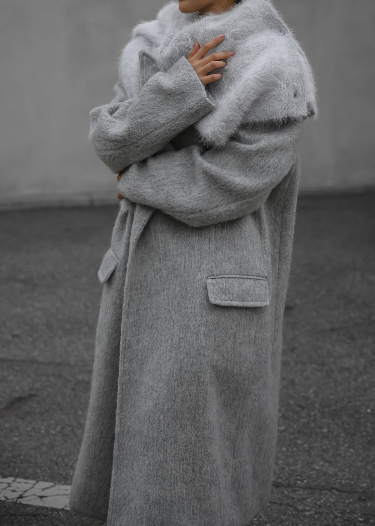 John Oversized Coat - Light Grey β view 6 of 12
