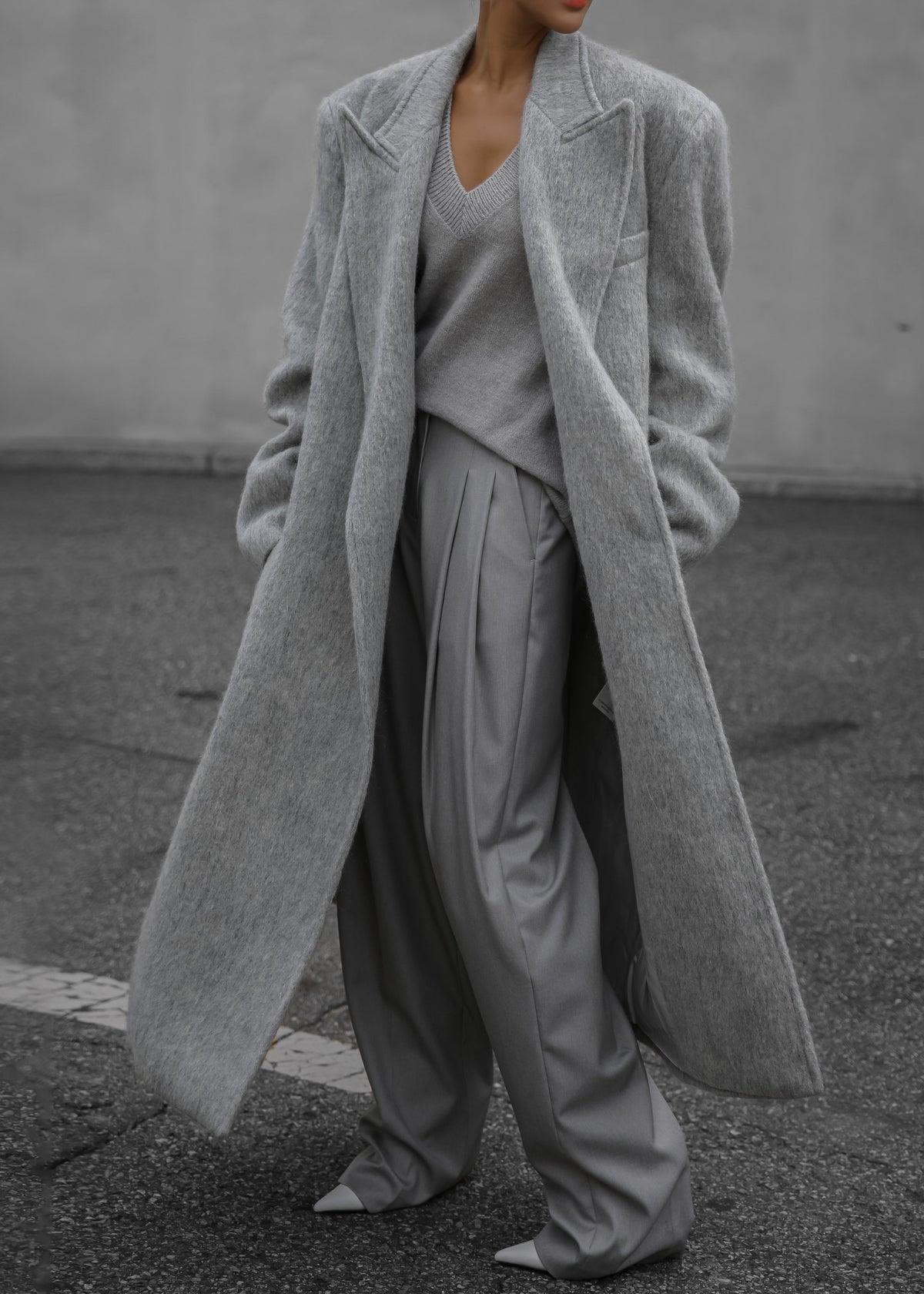 John Oversized Coat - Light Grey β view 1 of 12