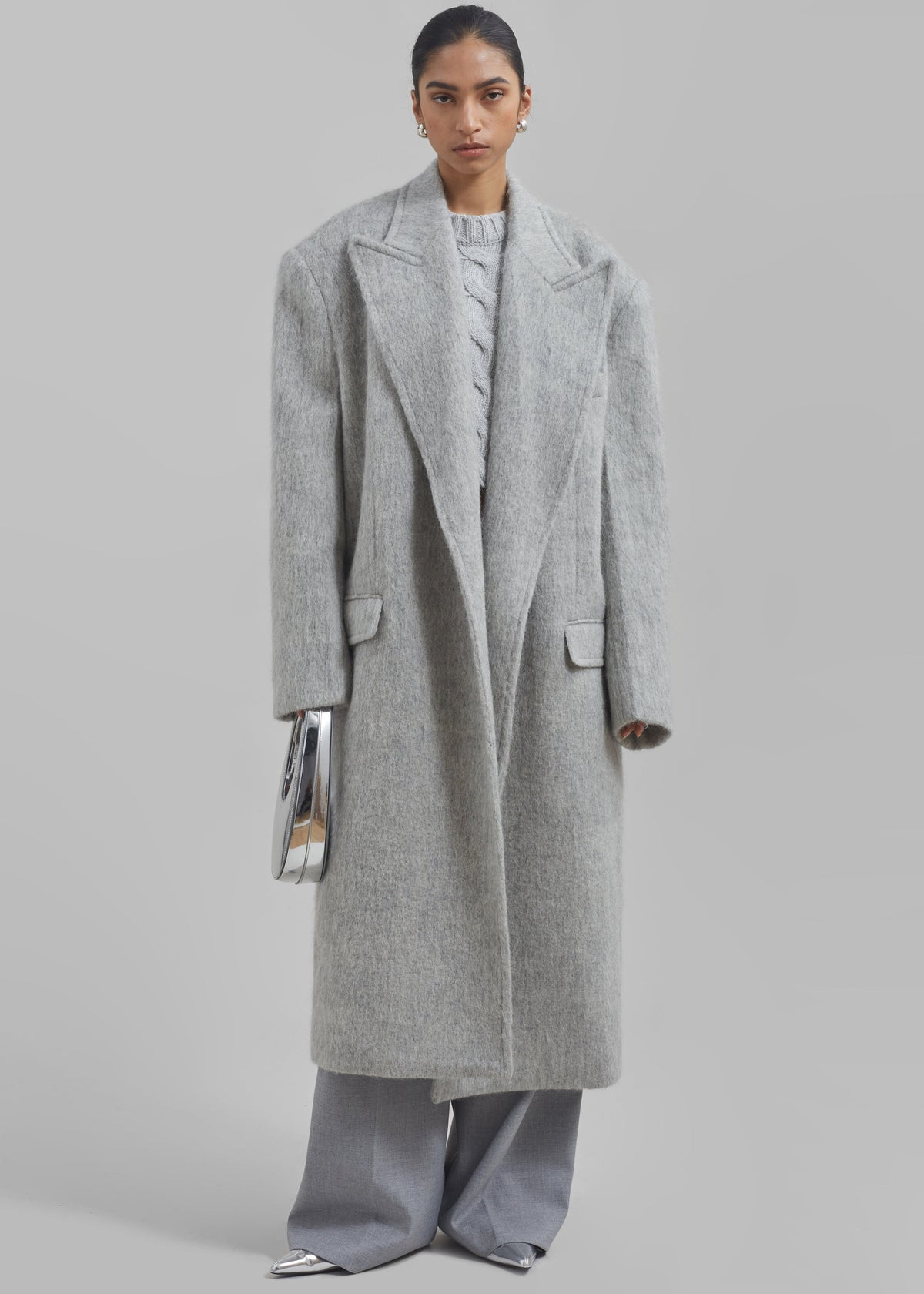 John Oversized Coat - Light Grey β view 7 of 12