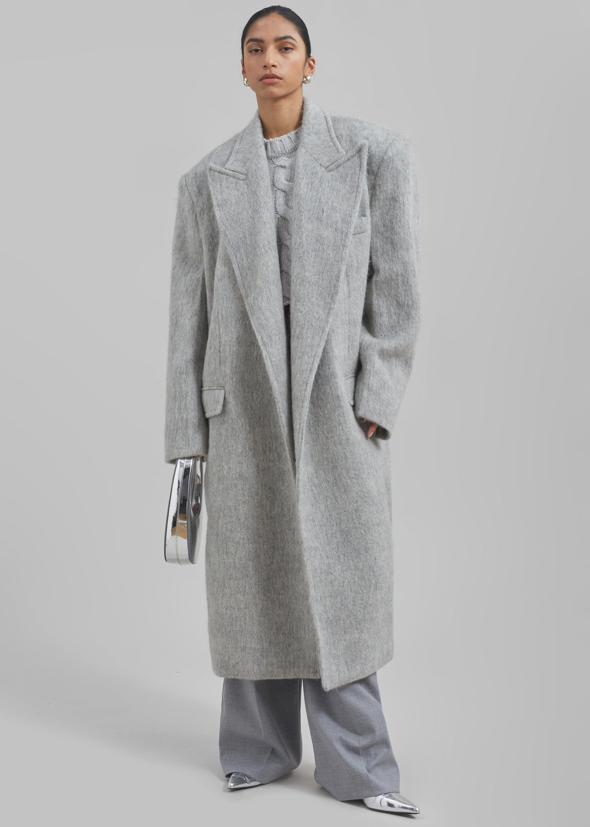 John Oversized Coat - Light Grey β view 10 of 12