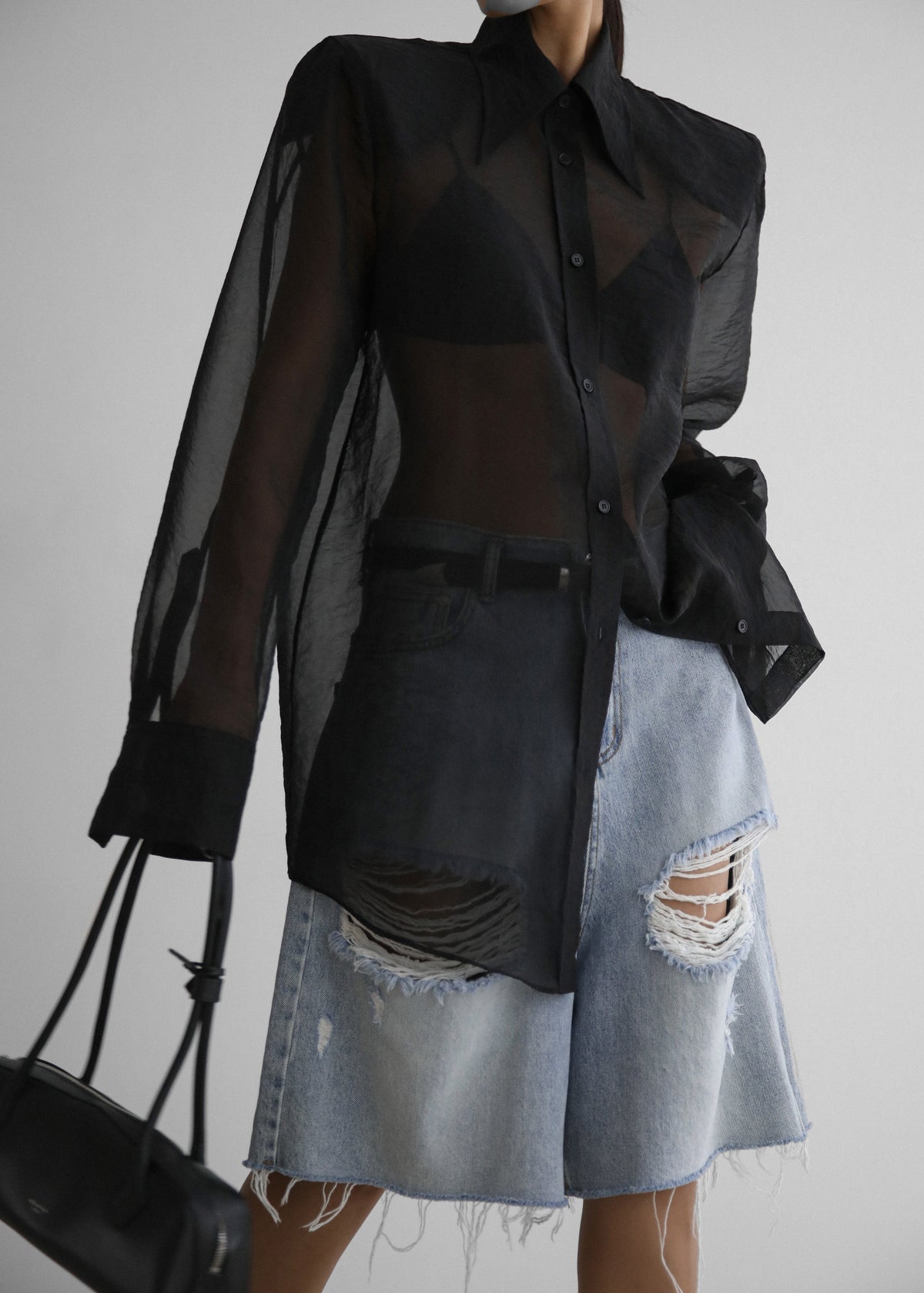 Jolene Semi Sheer Shirt - Black β view 8 of 13