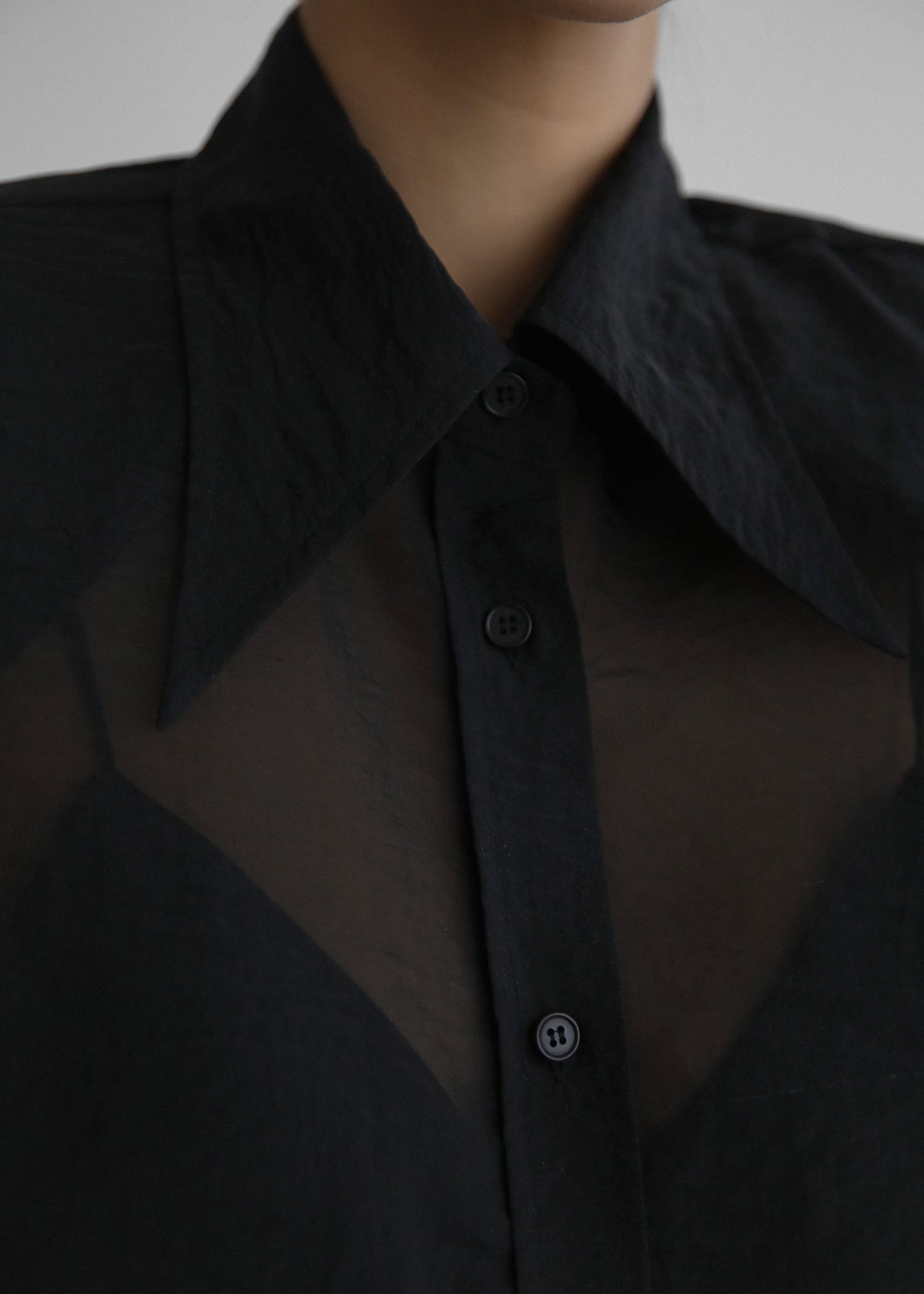 Jolene Semi Sheer Shirt - Black β view 9 of 13