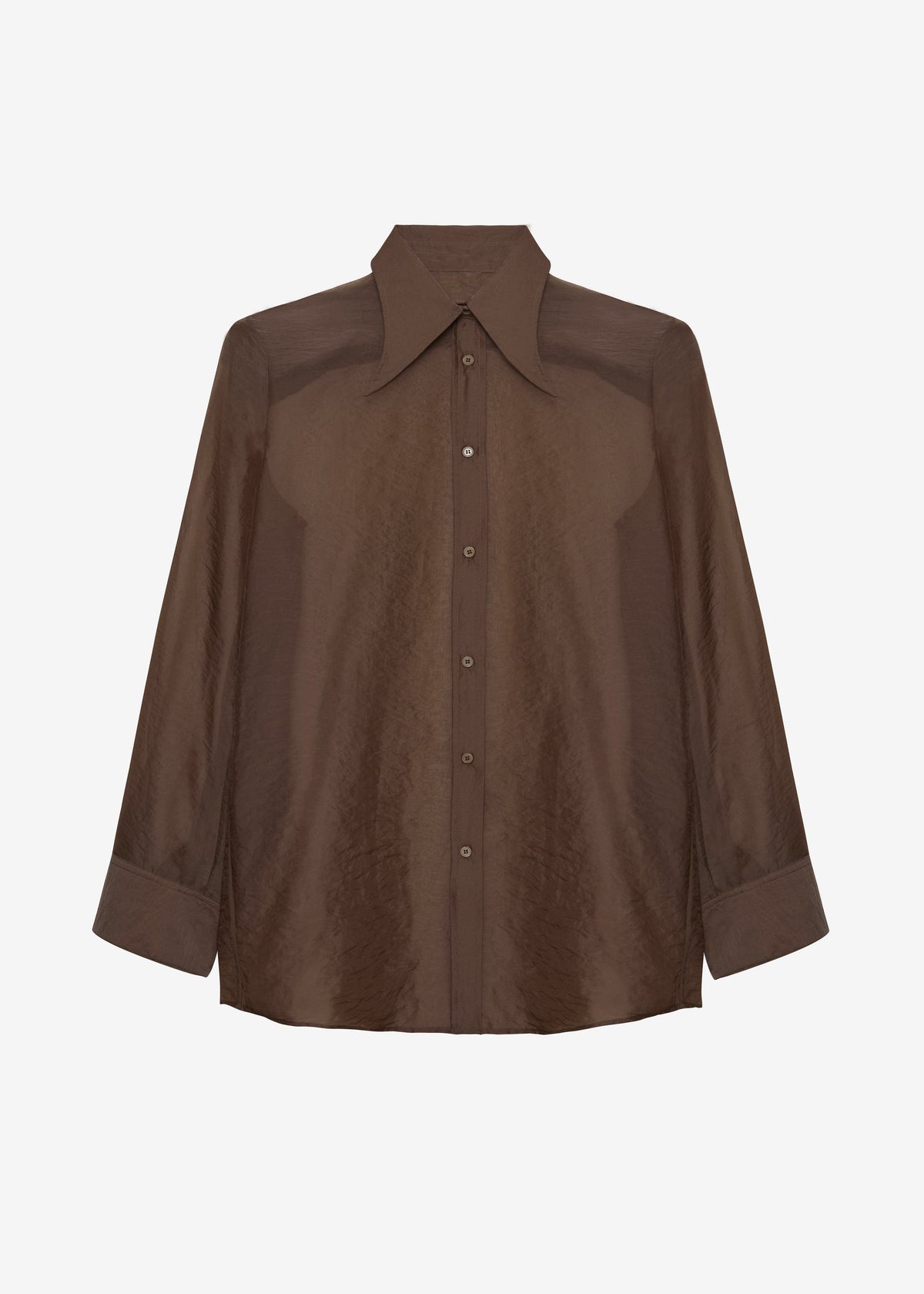 Jolene Semi Sheer Shirt - Brown β view 11 of 11