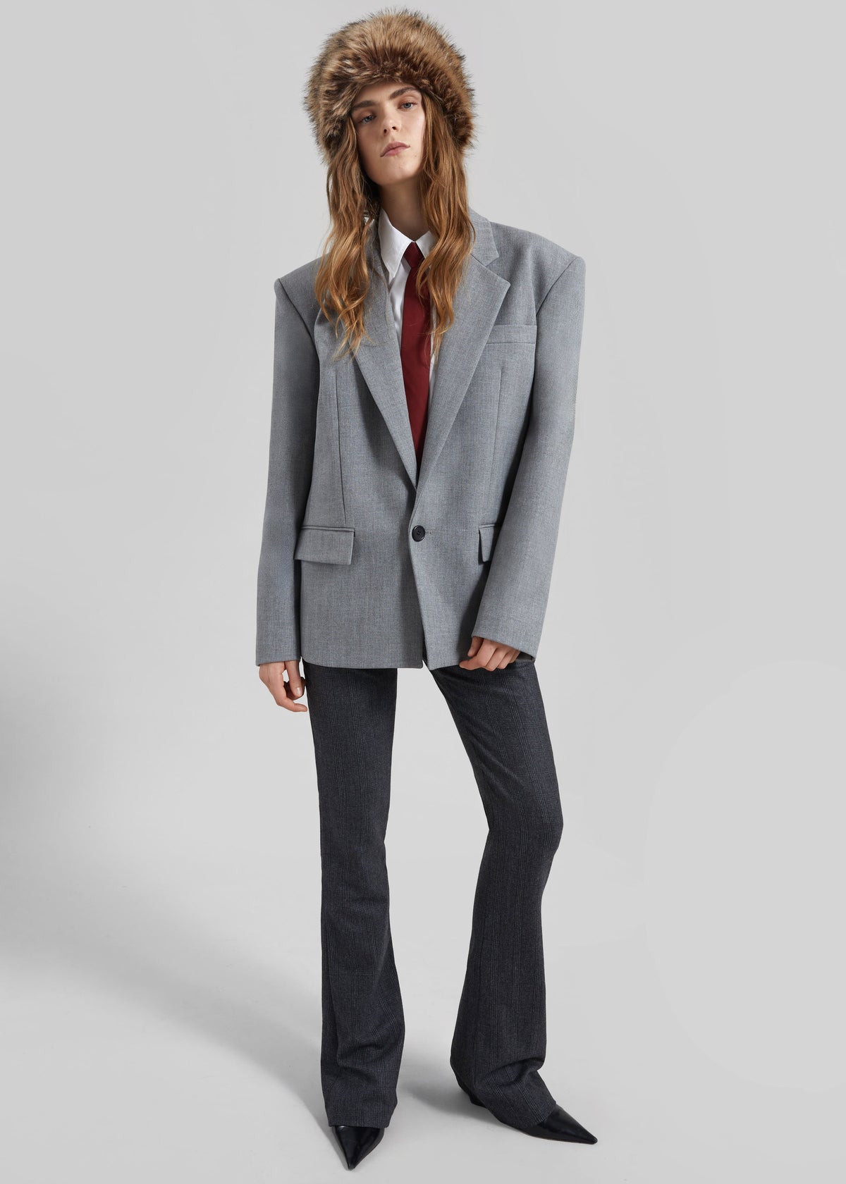 Jun Textured Blazer - Grey Melange β view 8 of 10