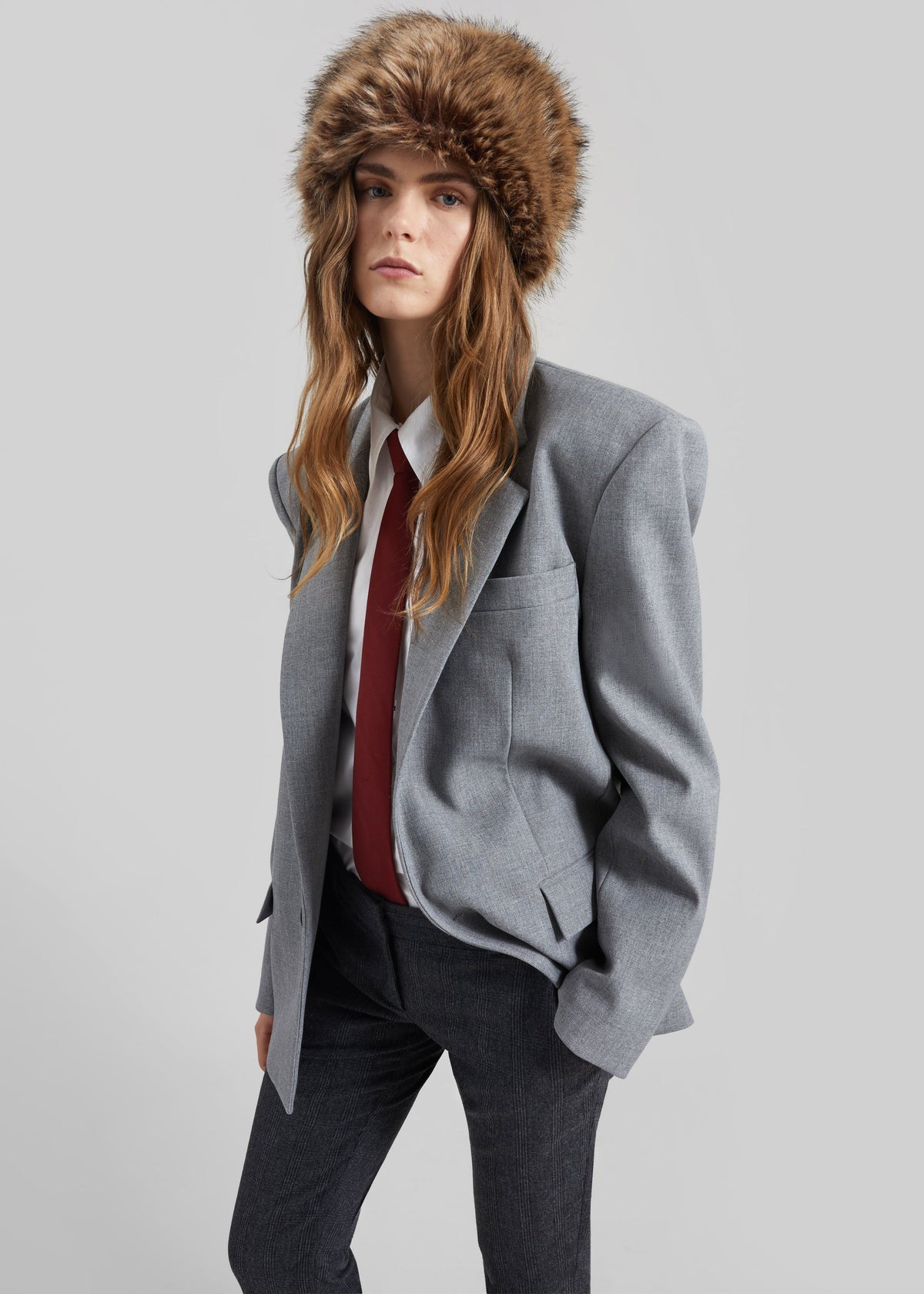 Jun Textured Blazer - Grey Melange β view 3 of 10