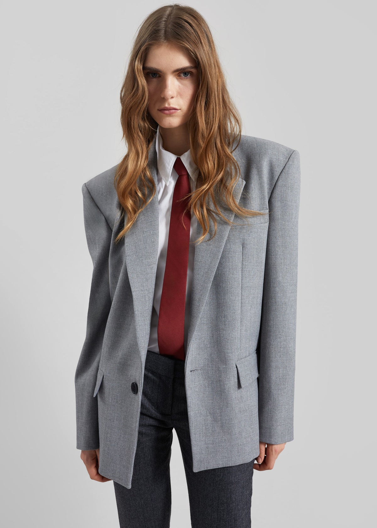 Jun Textured Blazer - Grey Melange β view 4 of 10
