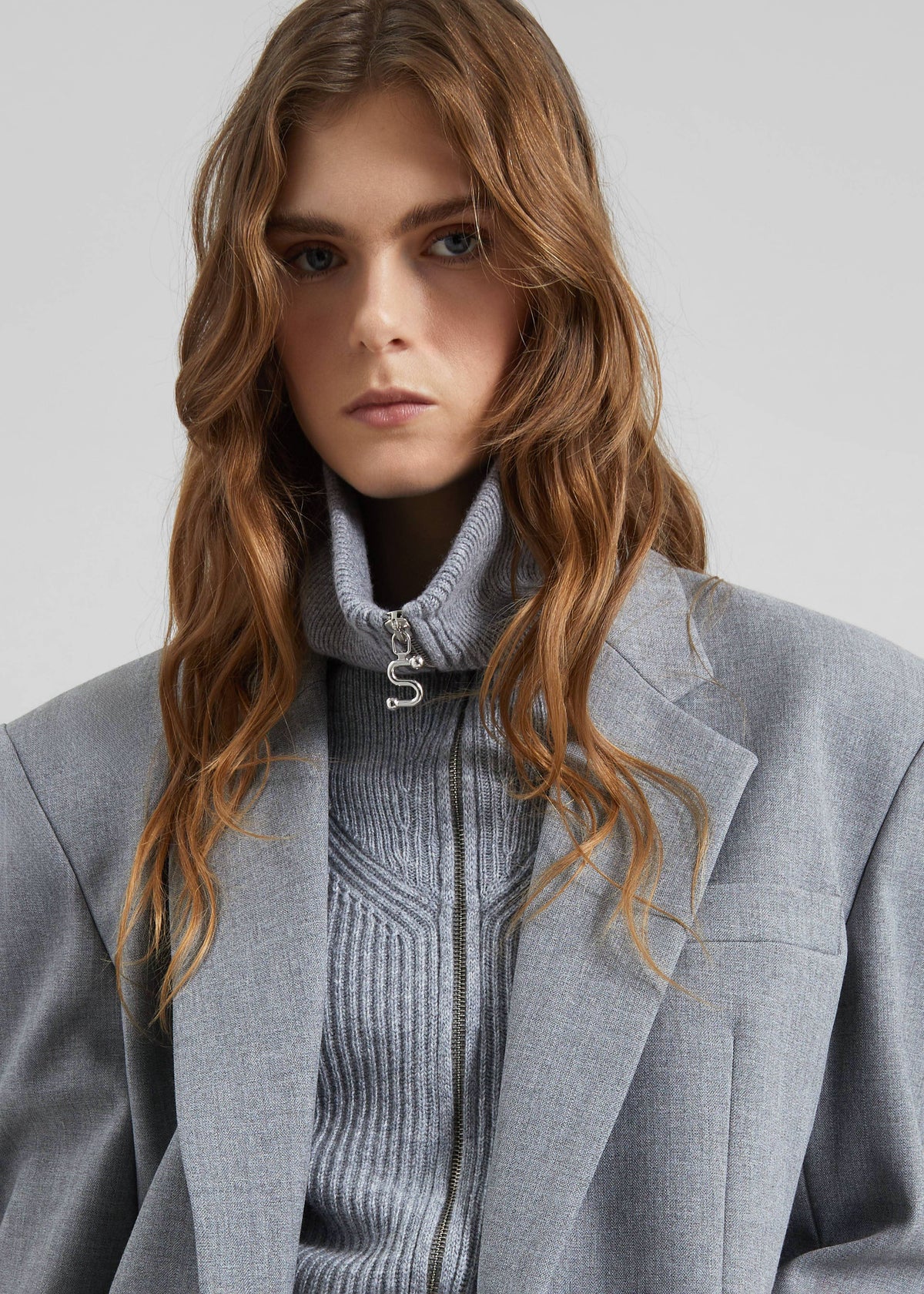 Jun Textured Blazer - Grey Melange β view 7 of 10