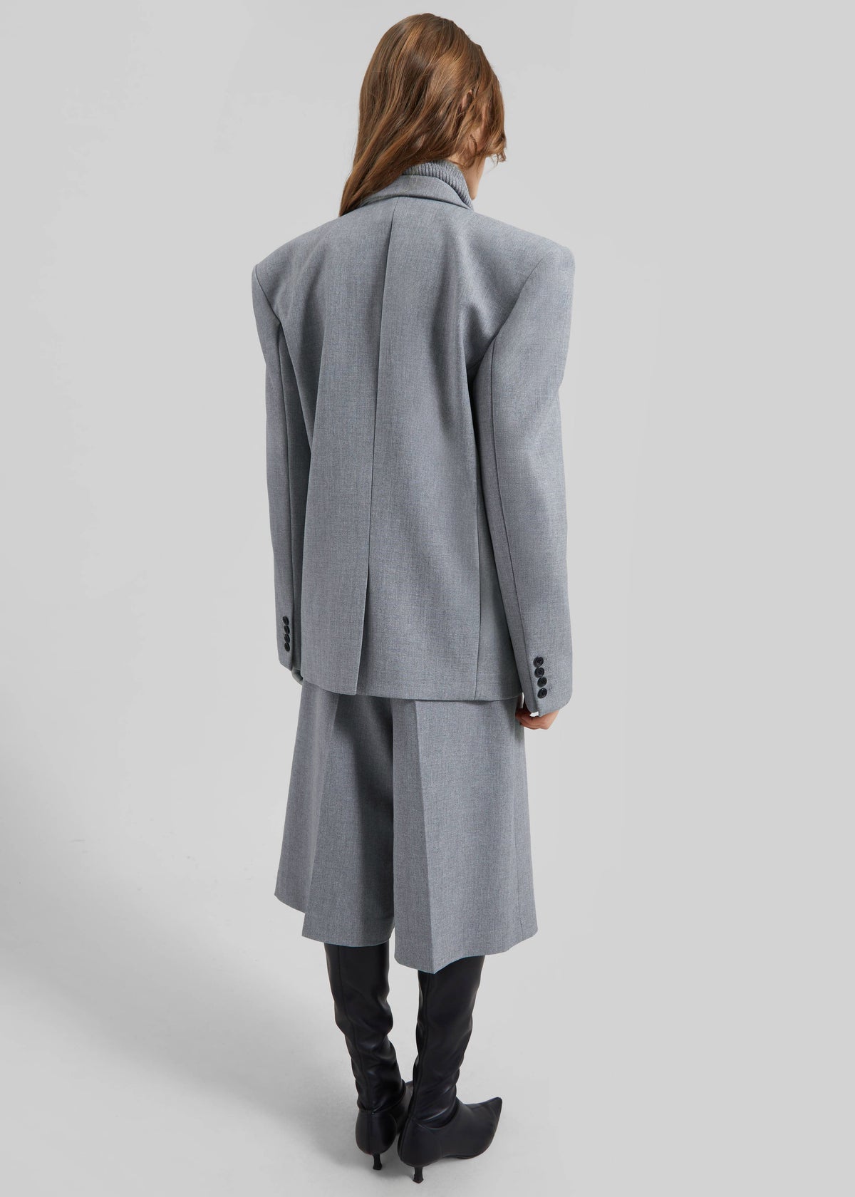 Jun Textured Blazer - Grey Melange β view 9 of 10