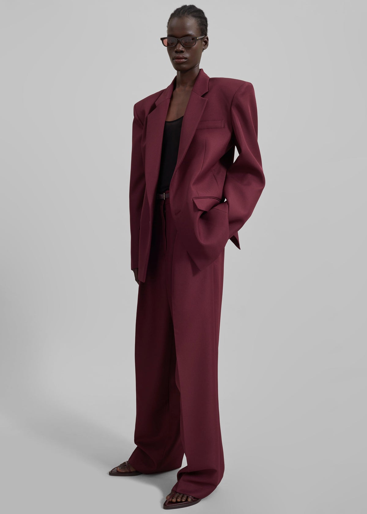 Jun Blazer - Burgundy β view 12 of 20