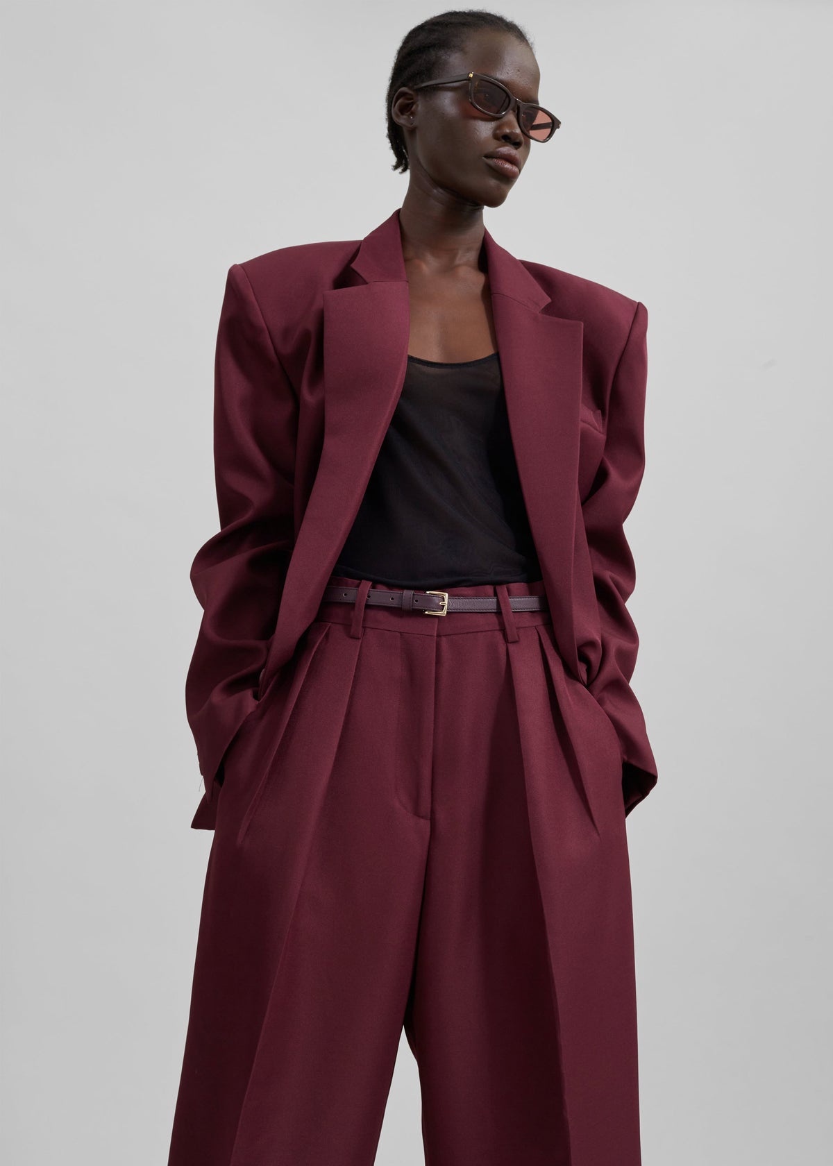 Jun Blazer - Burgundy β view 10 of 20